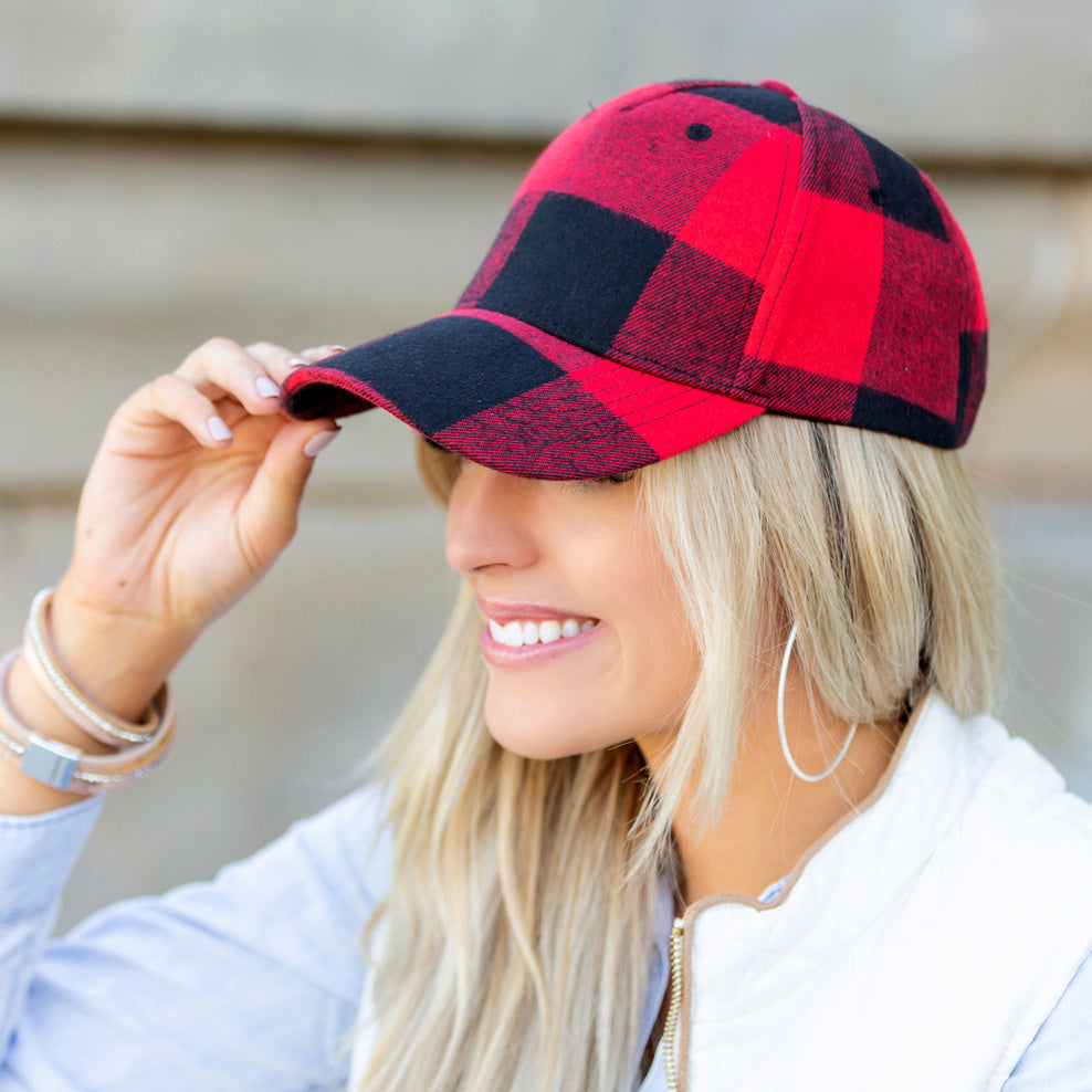 Gorras de béisbol a cuadros para otoño