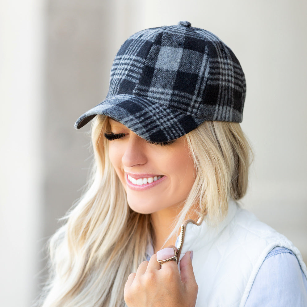 Gorras de béisbol a cuadros para otoño