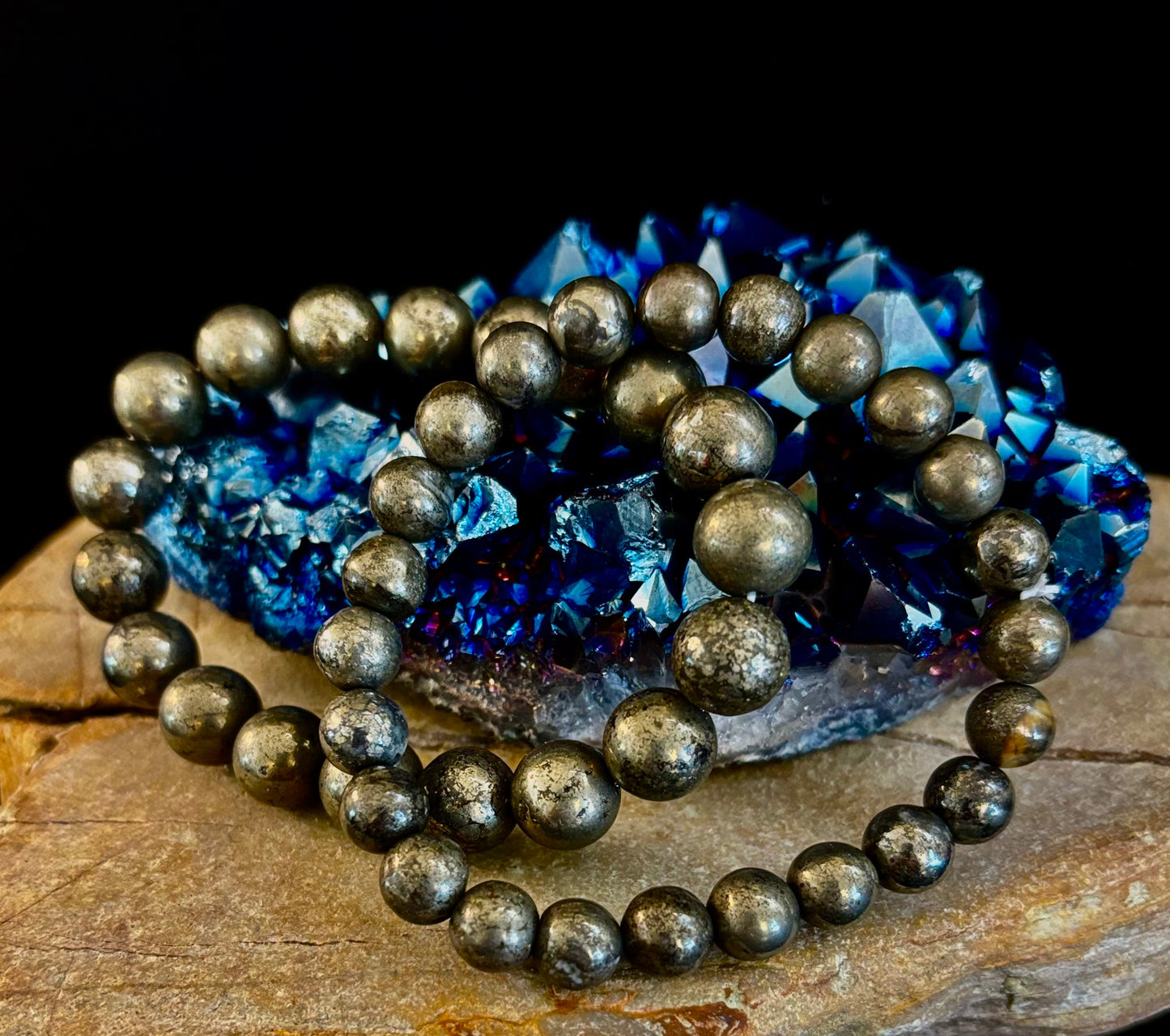 Pulsera de pirita con cuentas - Desbloquea la abundancia y la fuerza interior