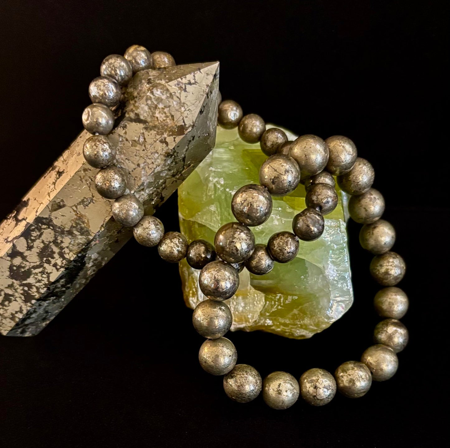 Pulsera de pirita con cuentas - Desbloquea la abundancia y la fuerza interior