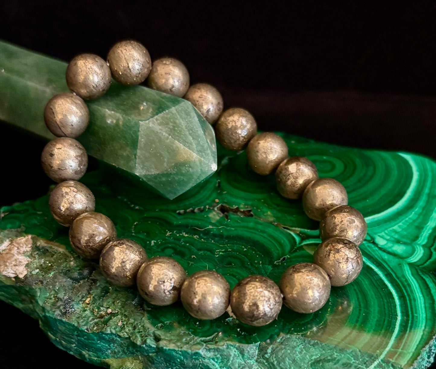 Pulsera de pirita con cuentas - Desbloquea la abundancia y la fuerza interior