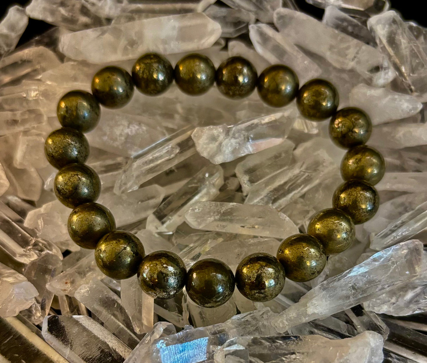 Pulsera de pirita con cuentas - Desbloquea la abundancia y la fuerza interior