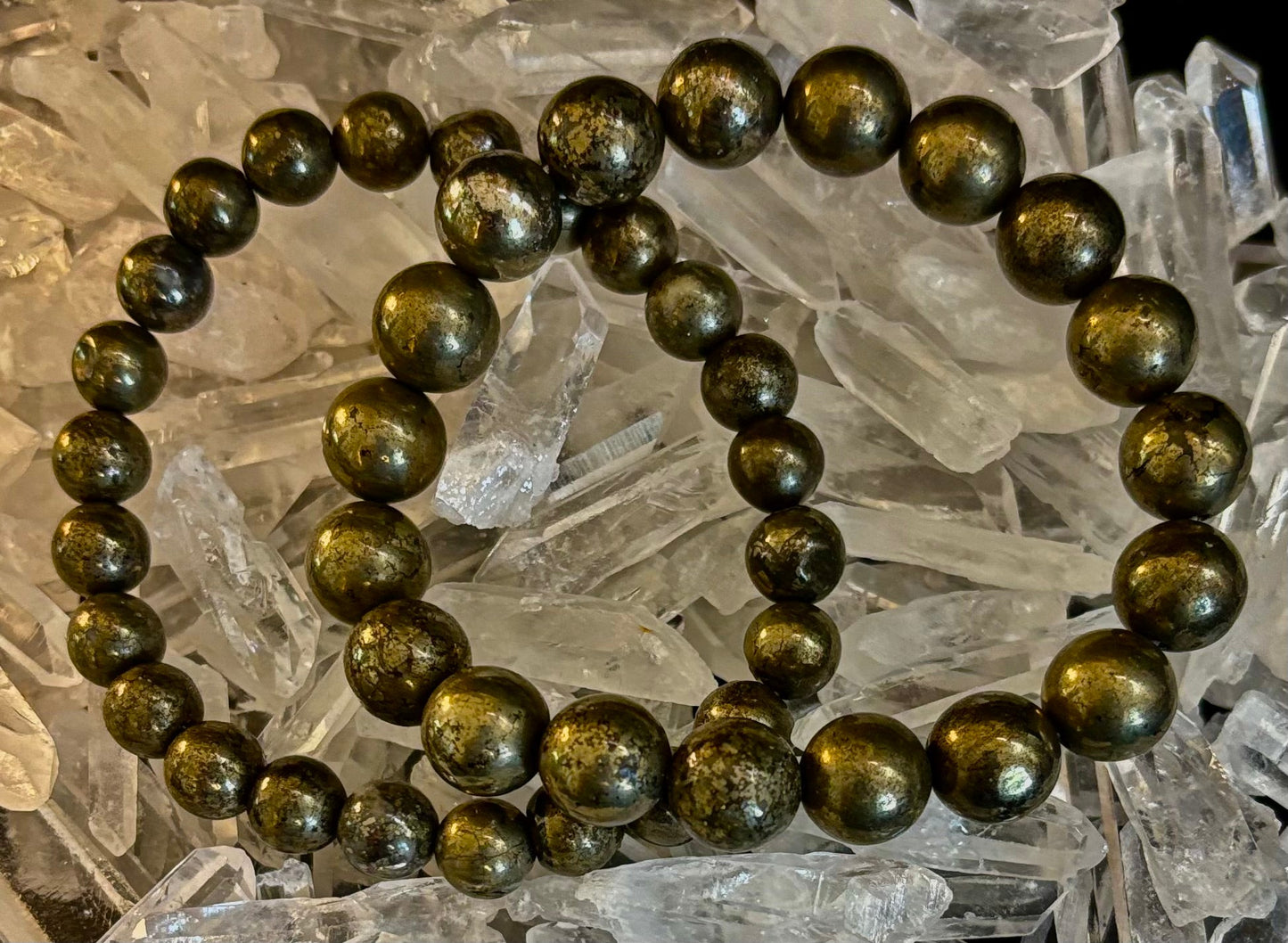 Pulsera de pirita con cuentas - Desbloquea la abundancia y la fuerza interior