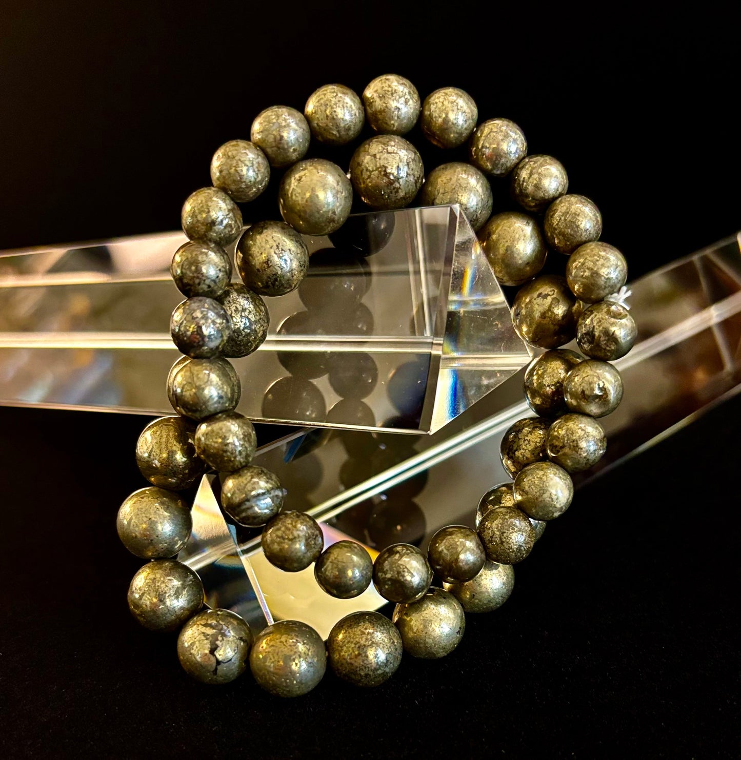 Pulsera de pirita con cuentas - Desbloquea la abundancia y la fuerza interior