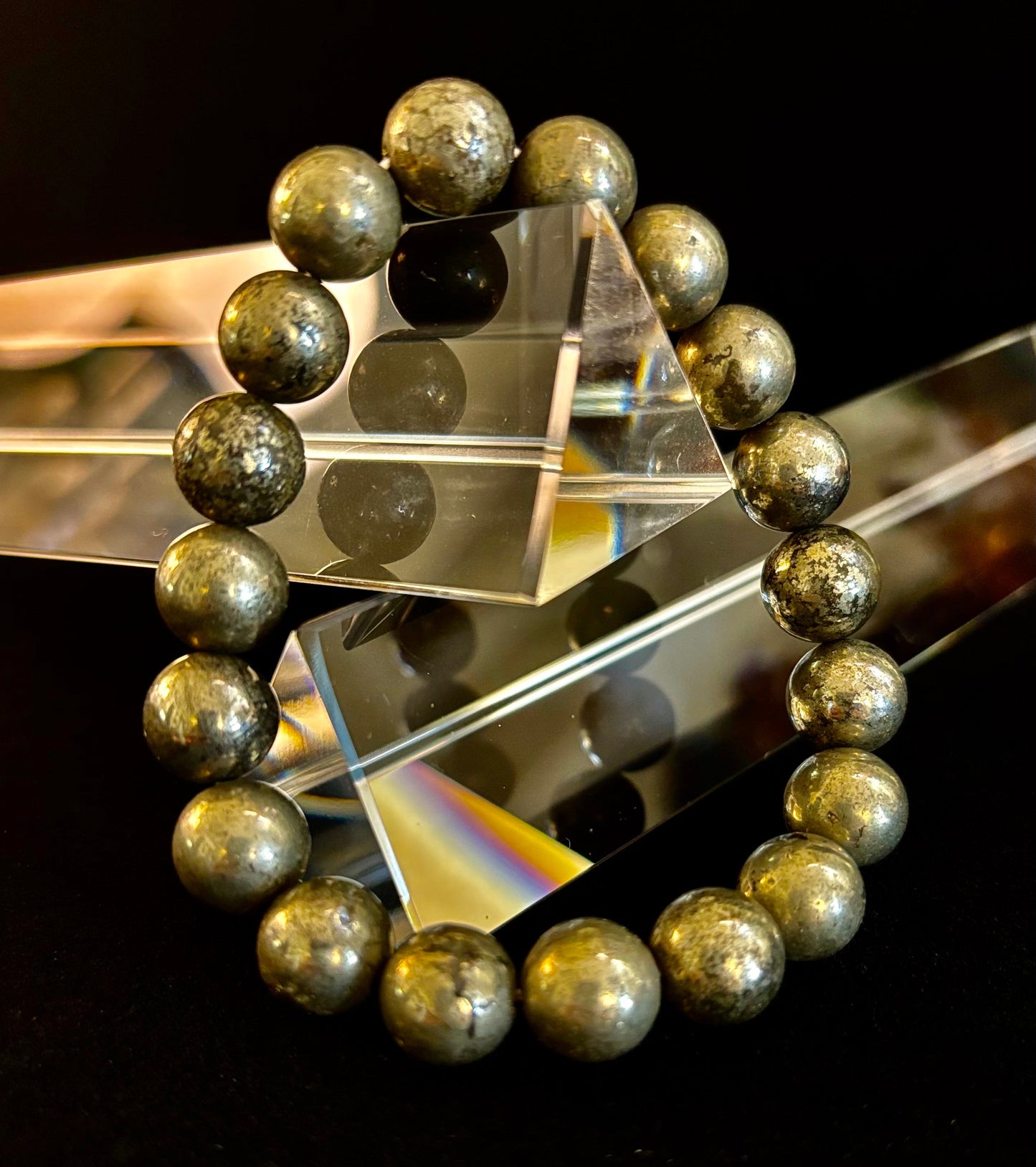 Pulsera de pirita con cuentas - Desbloquea la abundancia y la fuerza interior