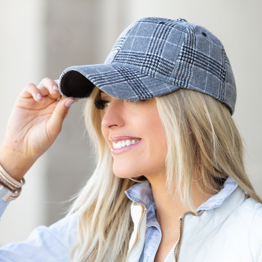 Gorras de béisbol a cuadros para otoño