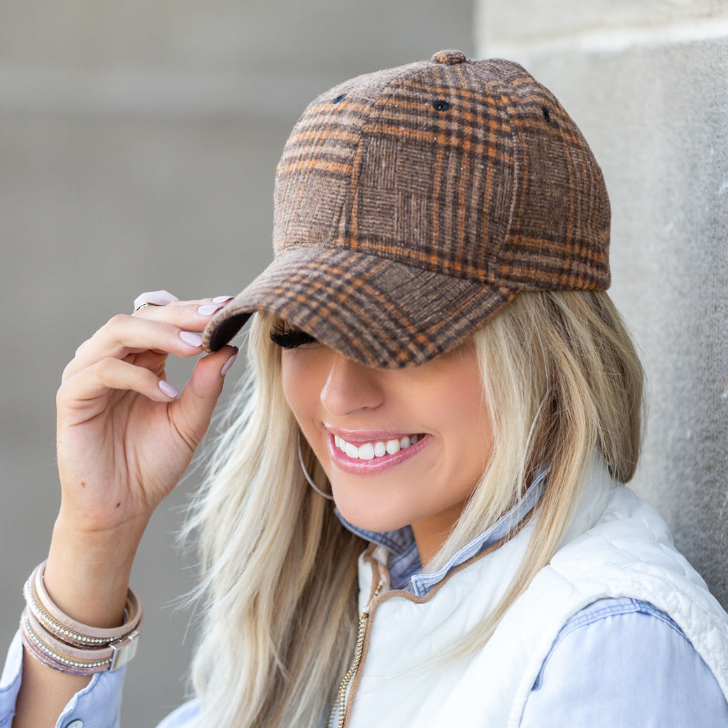 Gorras de béisbol a cuadros para otoño