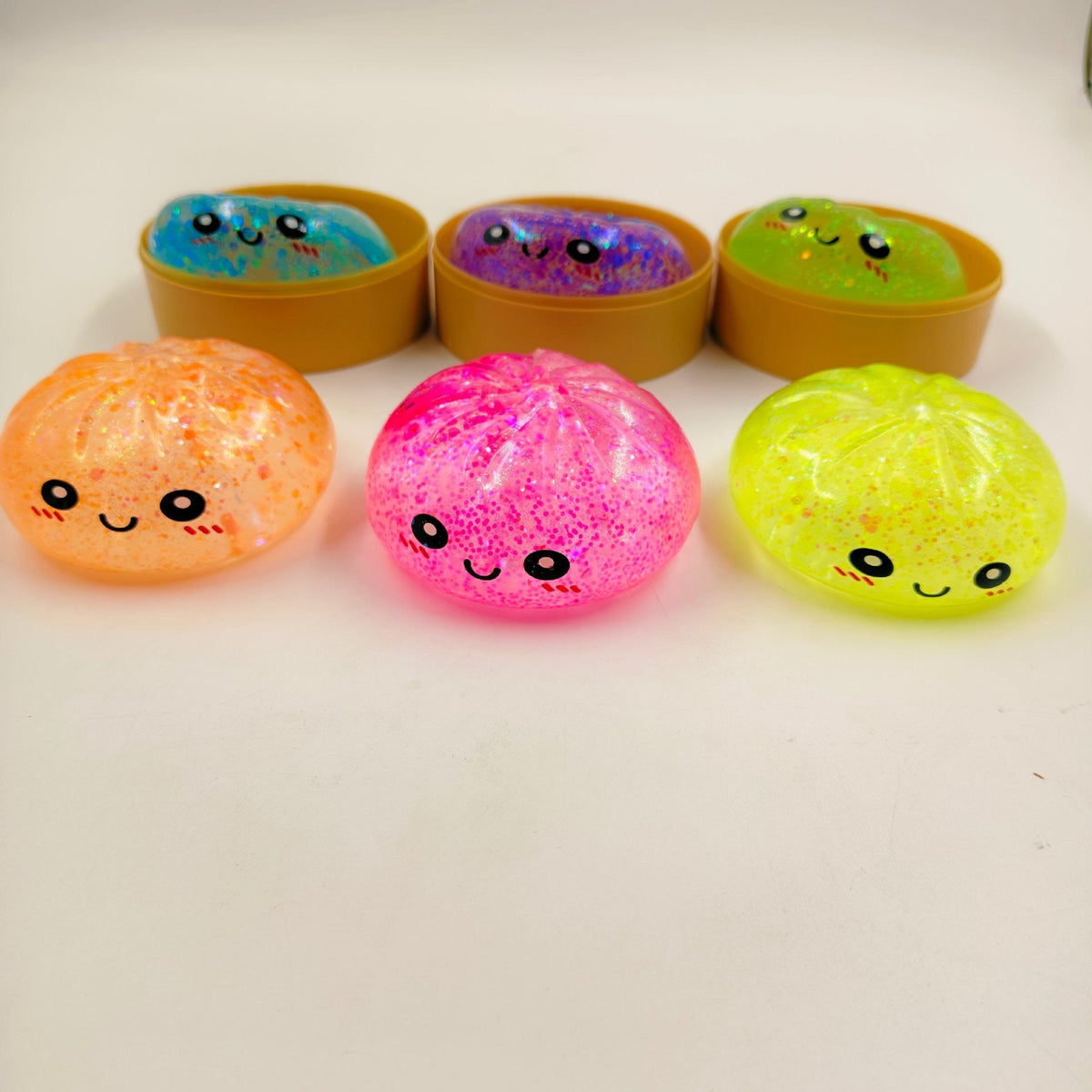 Glitter Slow Rise Maltose Dumpling Squishy Fidget Stress Relief Toy