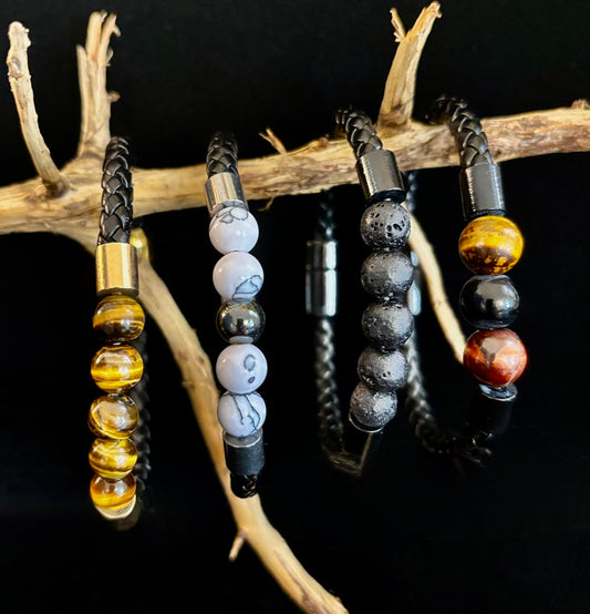 Pulsera trenzada con hebilla magnética – 4 estilos únicos – Muñecas medianas