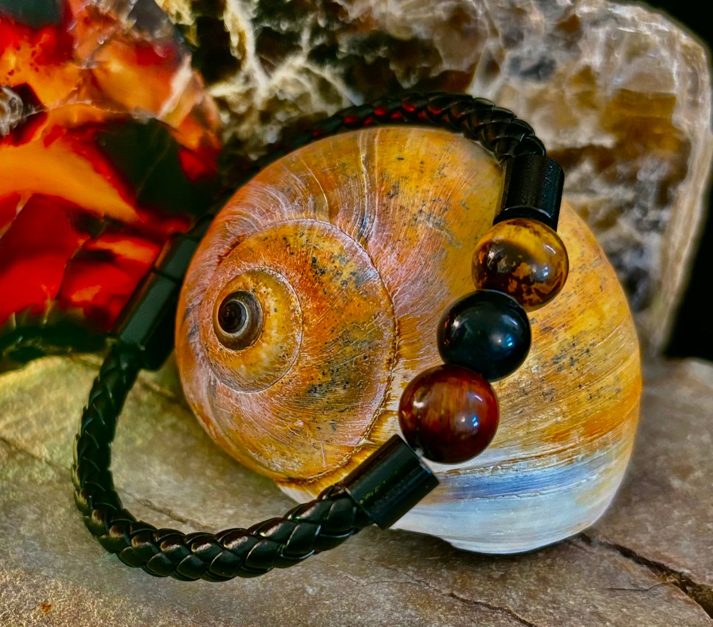 Pulsera trenzada con hebilla magnética – 4 estilos únicos – Muñecas medianas