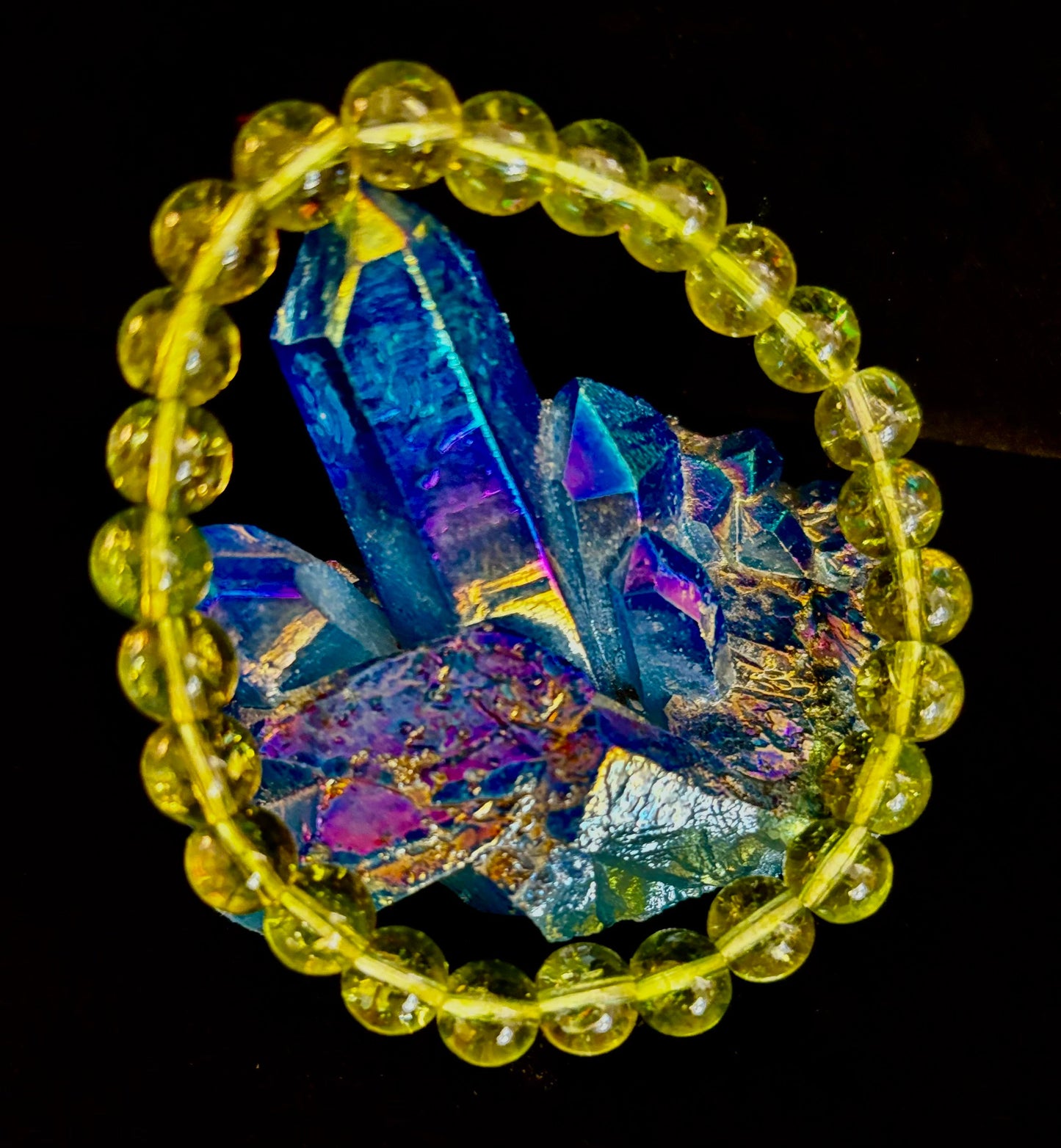Pulsera curativa de peridoto verde: cuentas de 8 mm o 10 mm para abundancia, crecimiento y claridad emocional