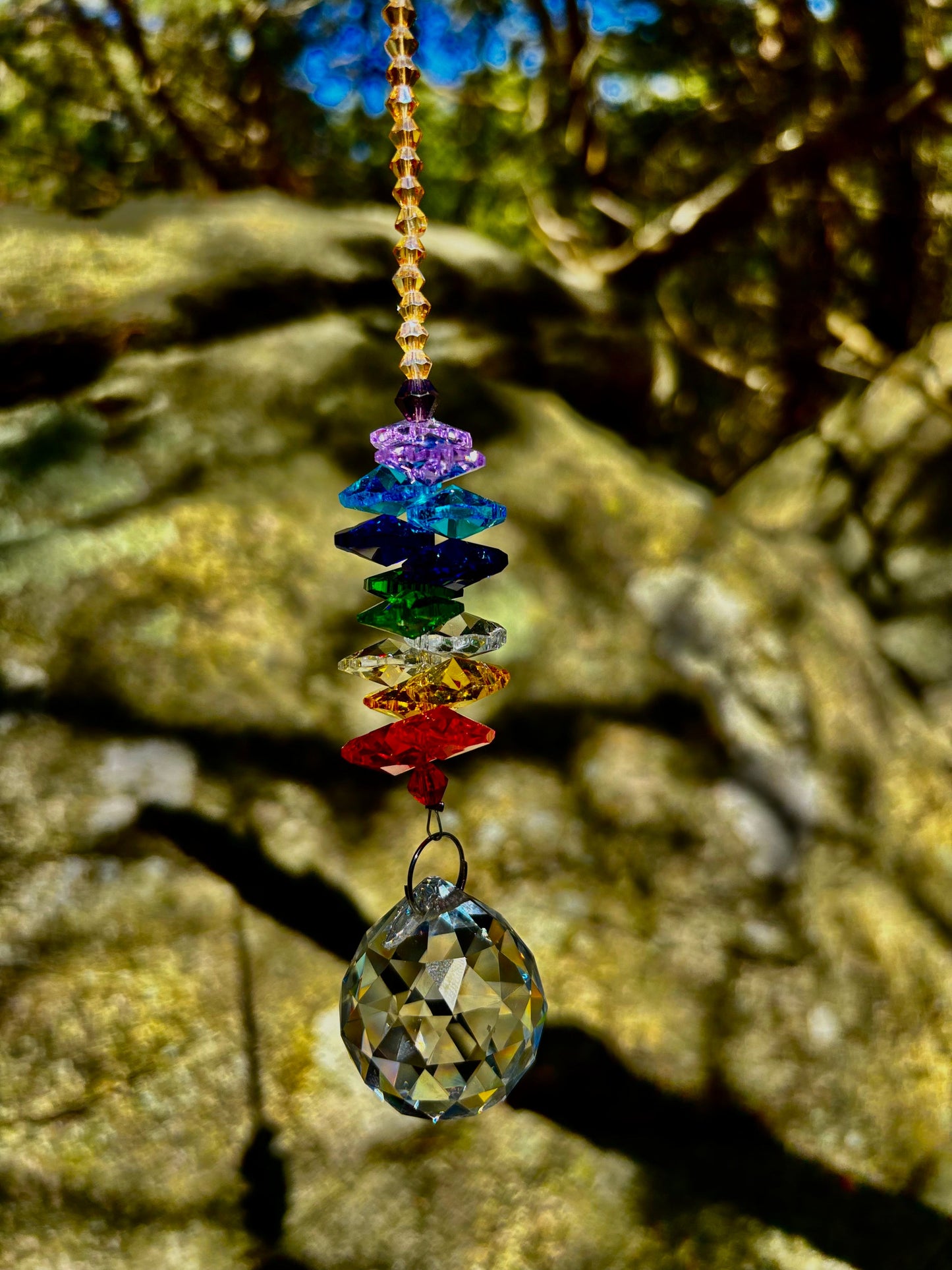 Atrapasueños de Cristal de los 7 Chakras – Equilibrio, Armonía y Energía Global