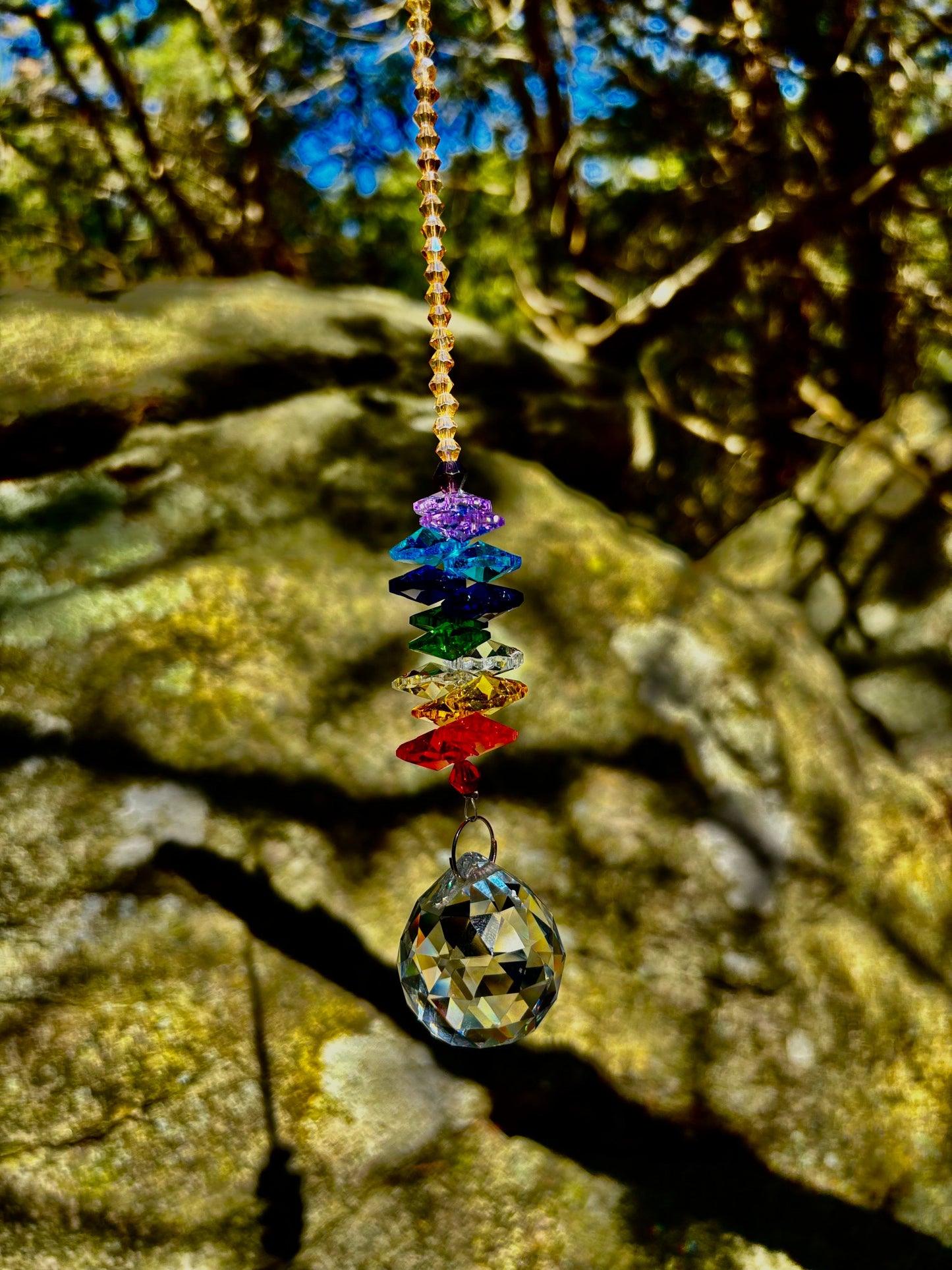 Atrapasueños de Cristal de los 7 Chakras – Equilibrio, Armonía y Energía Global