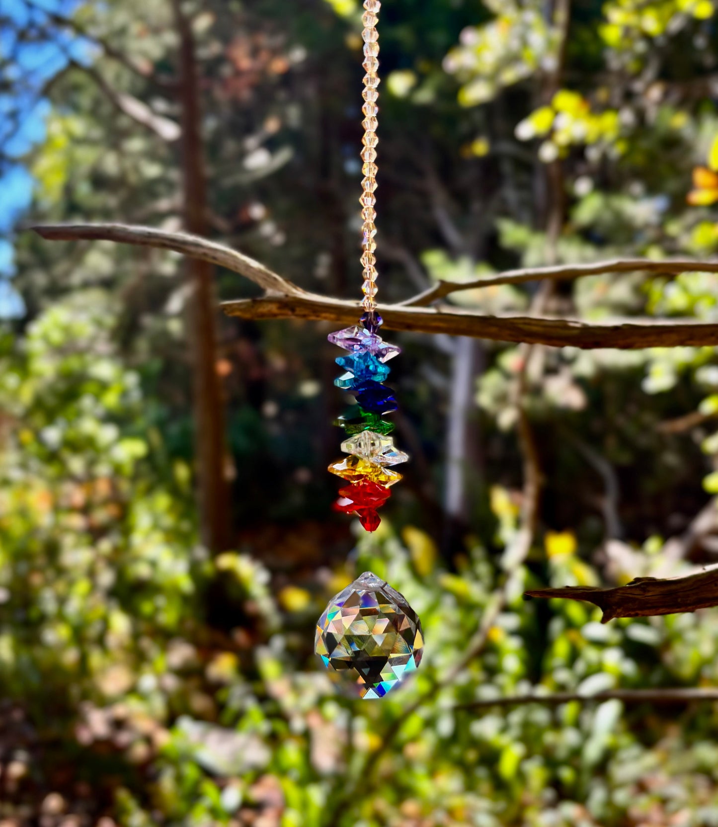 Atrapasueños de Cristal de los 7 Chakras – Equilibrio, Armonía y Energía Global