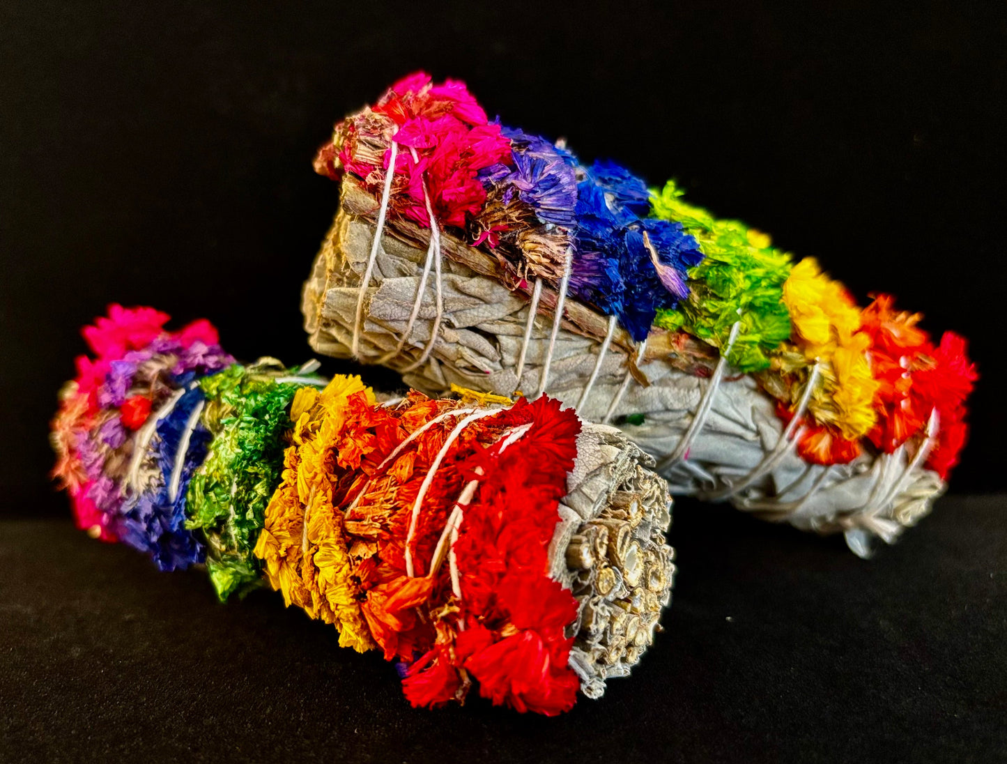 Atado de Salvia Blanca con Flor Sinuata de 7 Chakras