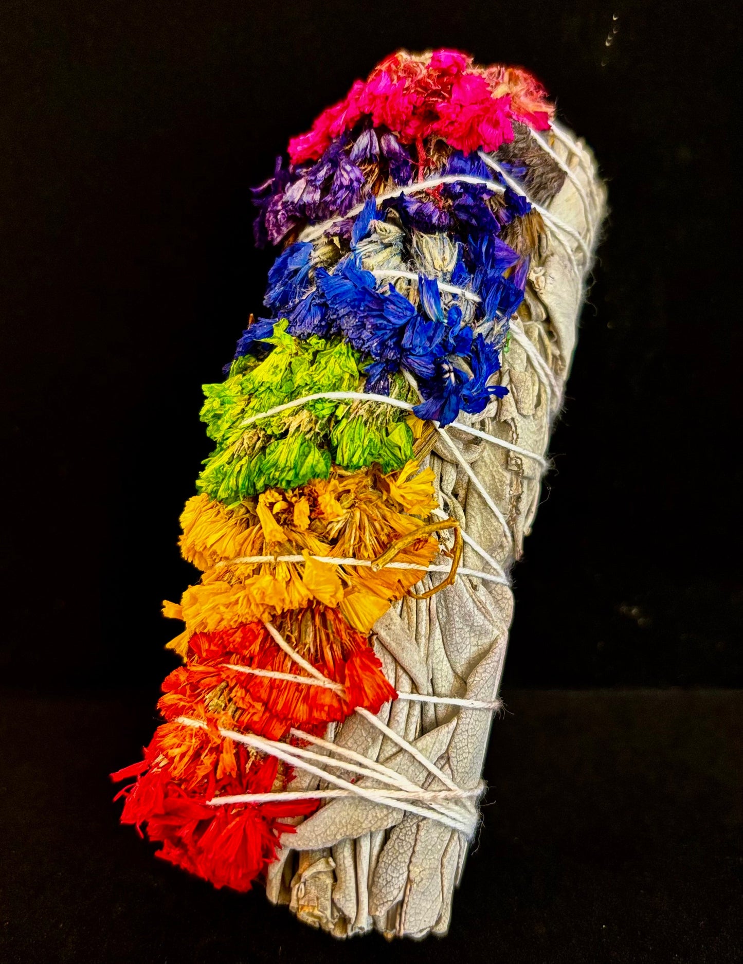 Atado de Salvia Blanca con Flor Sinuata de 7 Chakras