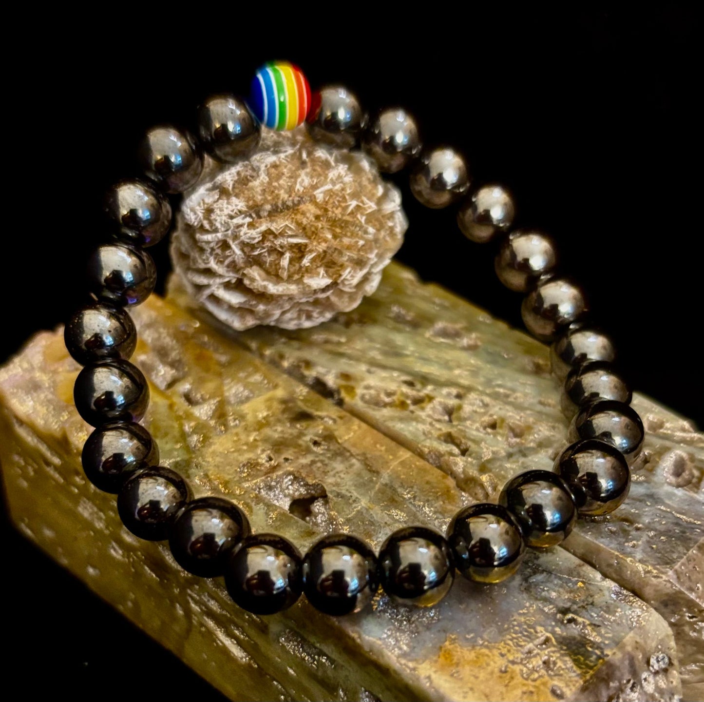 Pulsera magnética Orgullo y poder – Fuerza • Equilibrio • Unidad (Muñecas medianas)