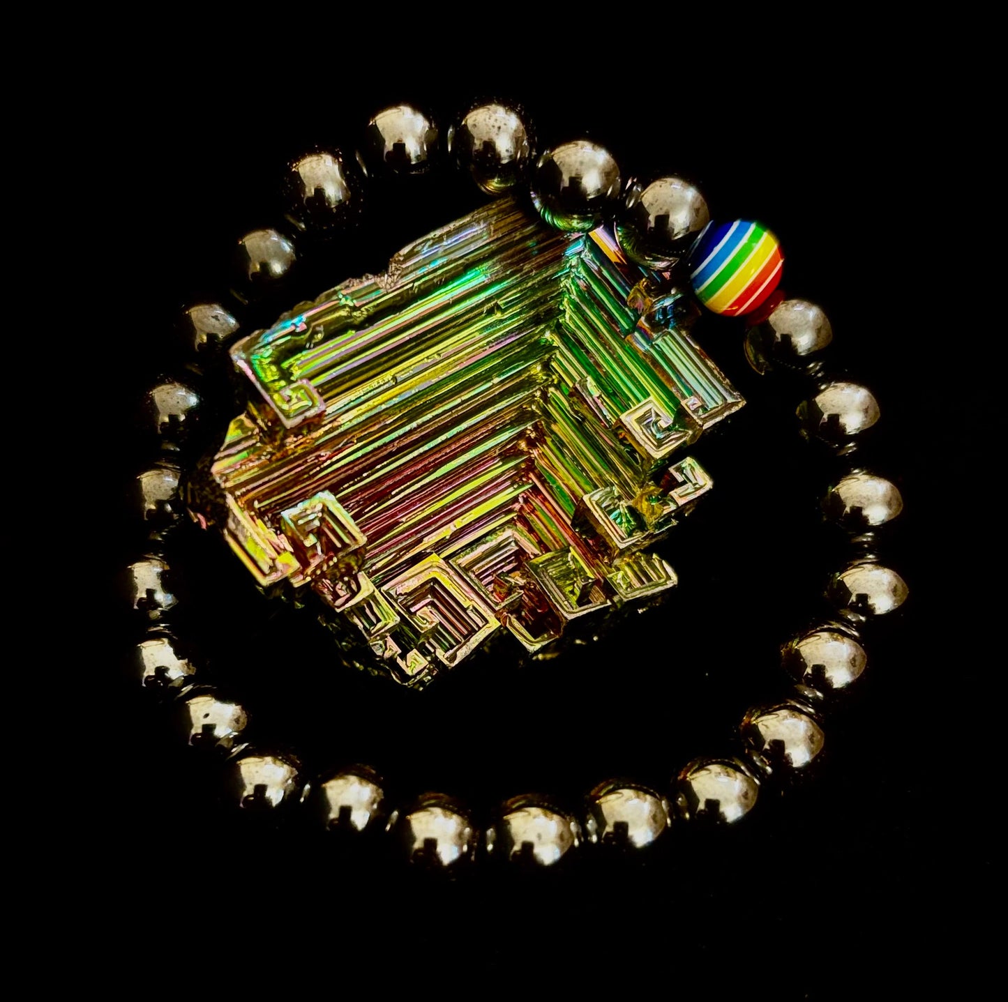 Pulsera magnética Orgullo y poder – Fuerza • Equilibrio • Unidad (Muñecas medianas)