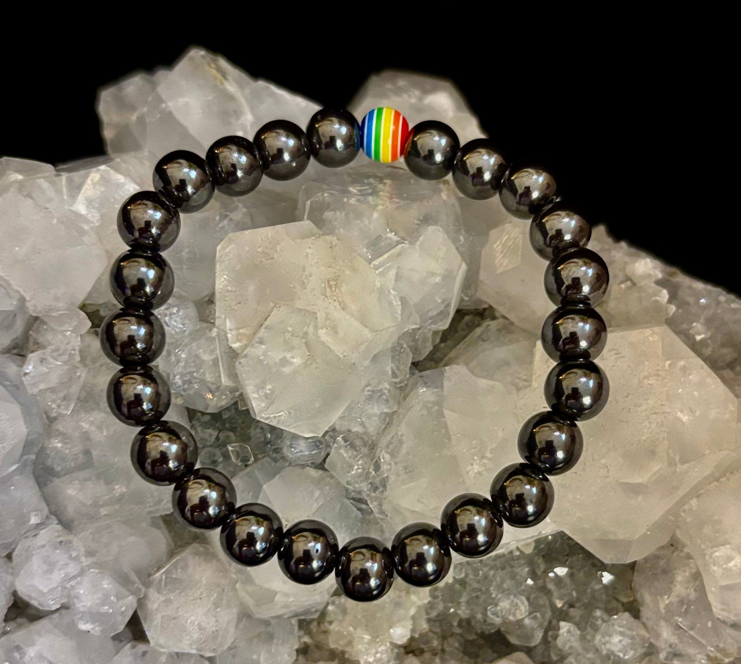 Pulsera magnética Orgullo y poder – Fuerza • Equilibrio • Unidad (Muñecas medianas)