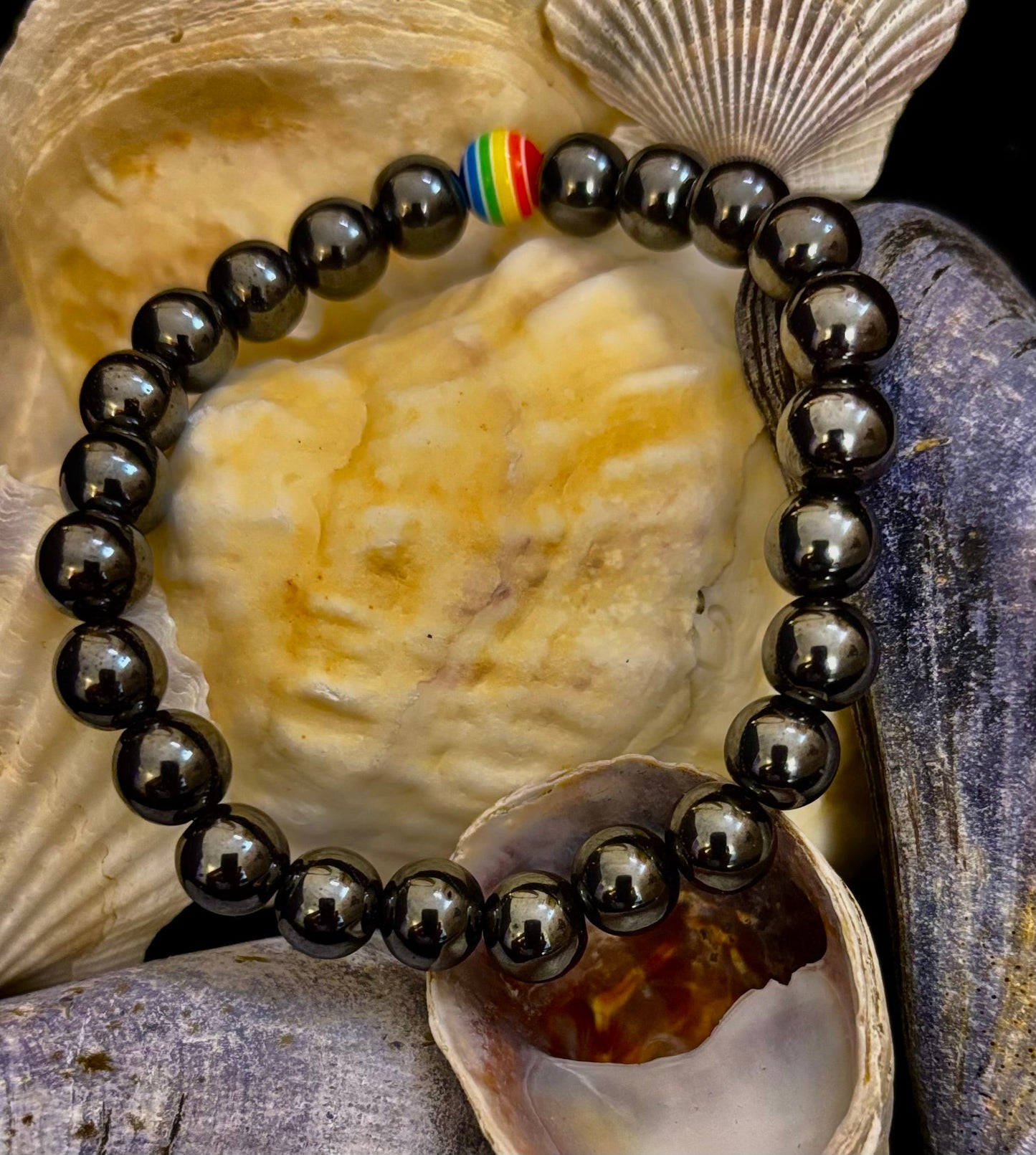 Pulsera magnética Orgullo y poder – Fuerza • Equilibrio • Unidad (Muñecas medianas)