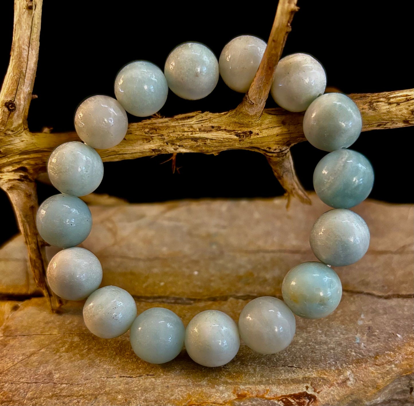 Pulsera de Amazonita – Energía tranquila y costera en cada cuenta