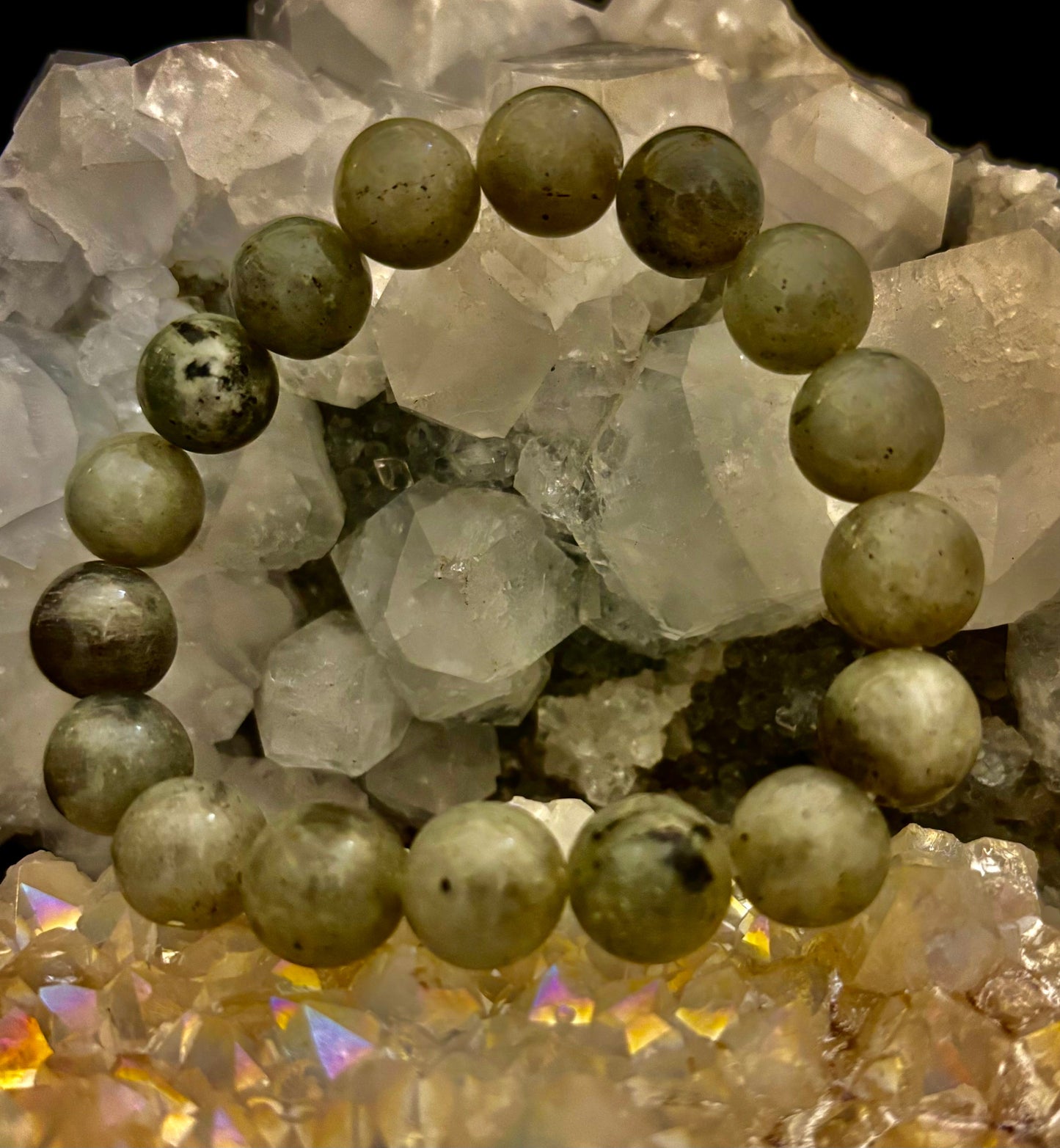 Pulsera de Protección y Transformación de Labradorita – Piedras Naturales de 8mm, 10mm, 12mm
