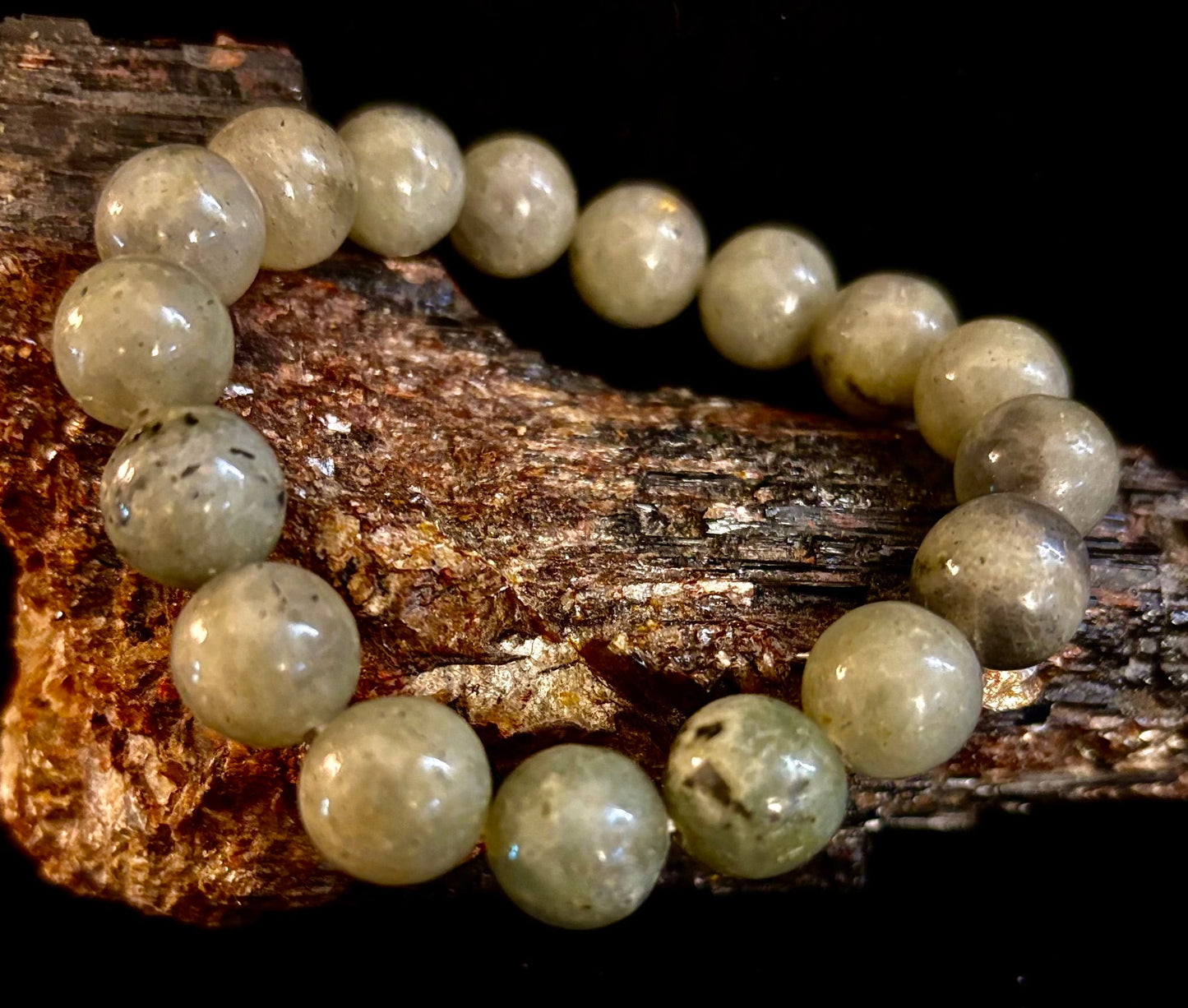 Pulsera de Protección y Transformación de Labradorita – Piedras Naturales de 8mm, 10mm, 12mm
