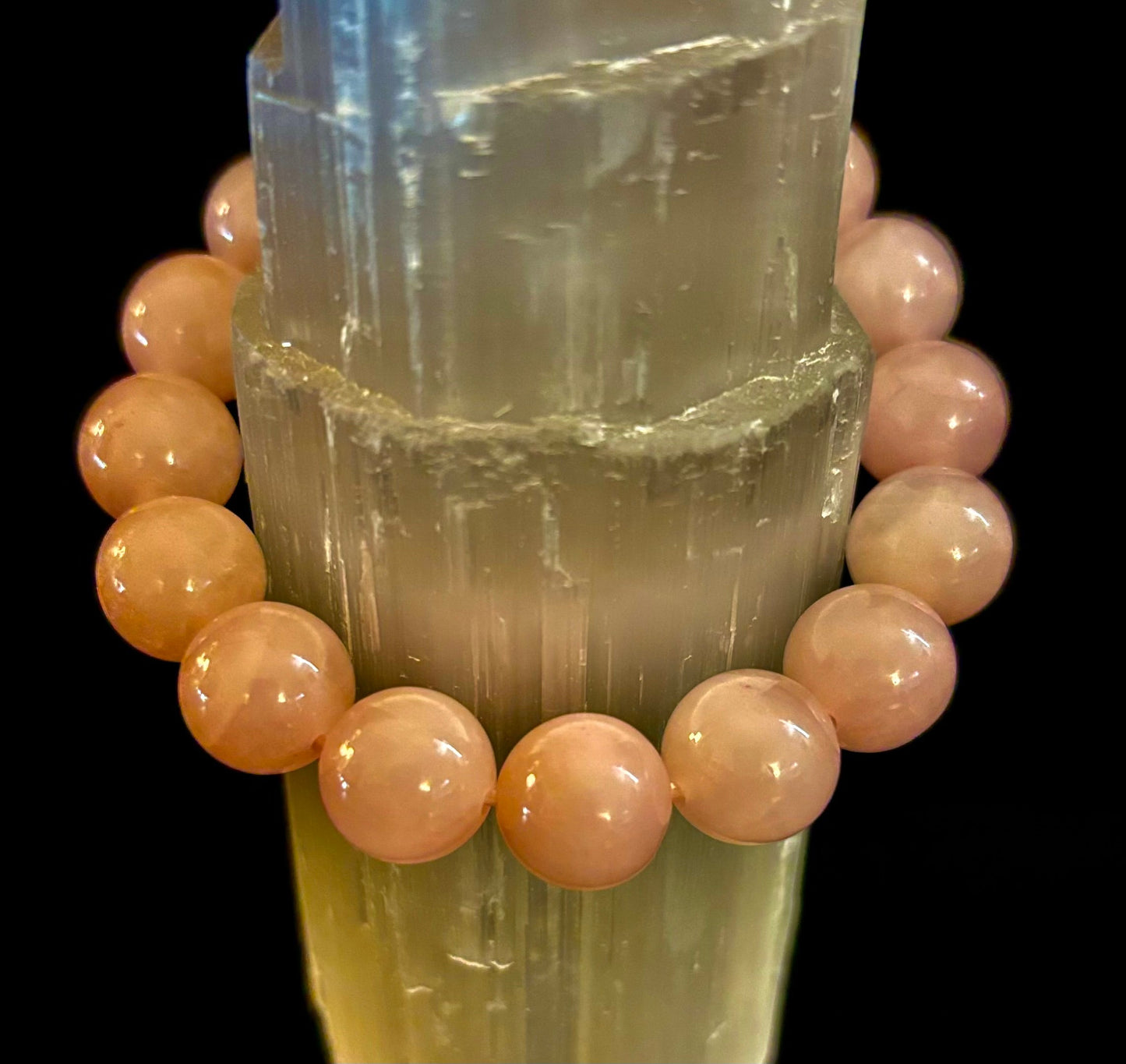 Pulsera de Cuarzo Rosa 8mm, 10mm y 12mm – Joyería con Reiki para Amor, Sanación y Autoestima (Varias Tallas de Muñeca)