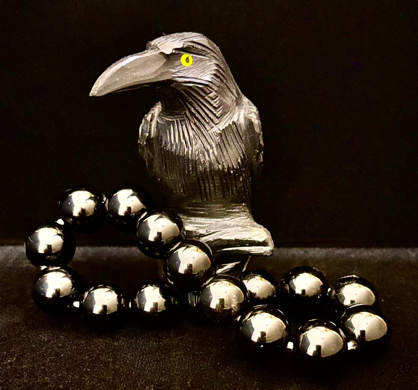 Pulsera de Obsidiana Negra con Cuentas - Enraizamiento, Protección y Paz Interior