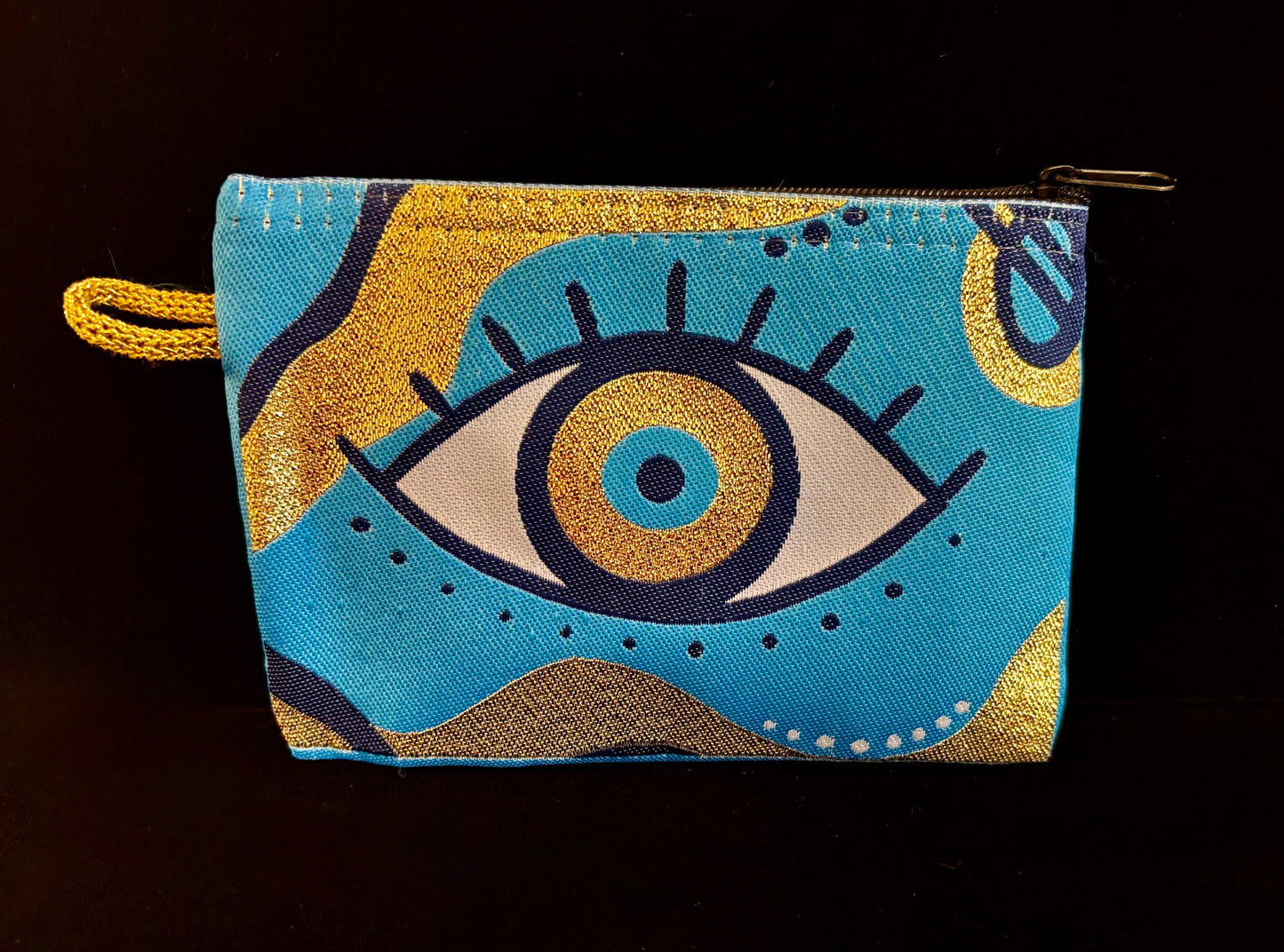 Monedero turco de ojo turco hecho a mano | Bolsita de tela de 4x6 para protección y estilo