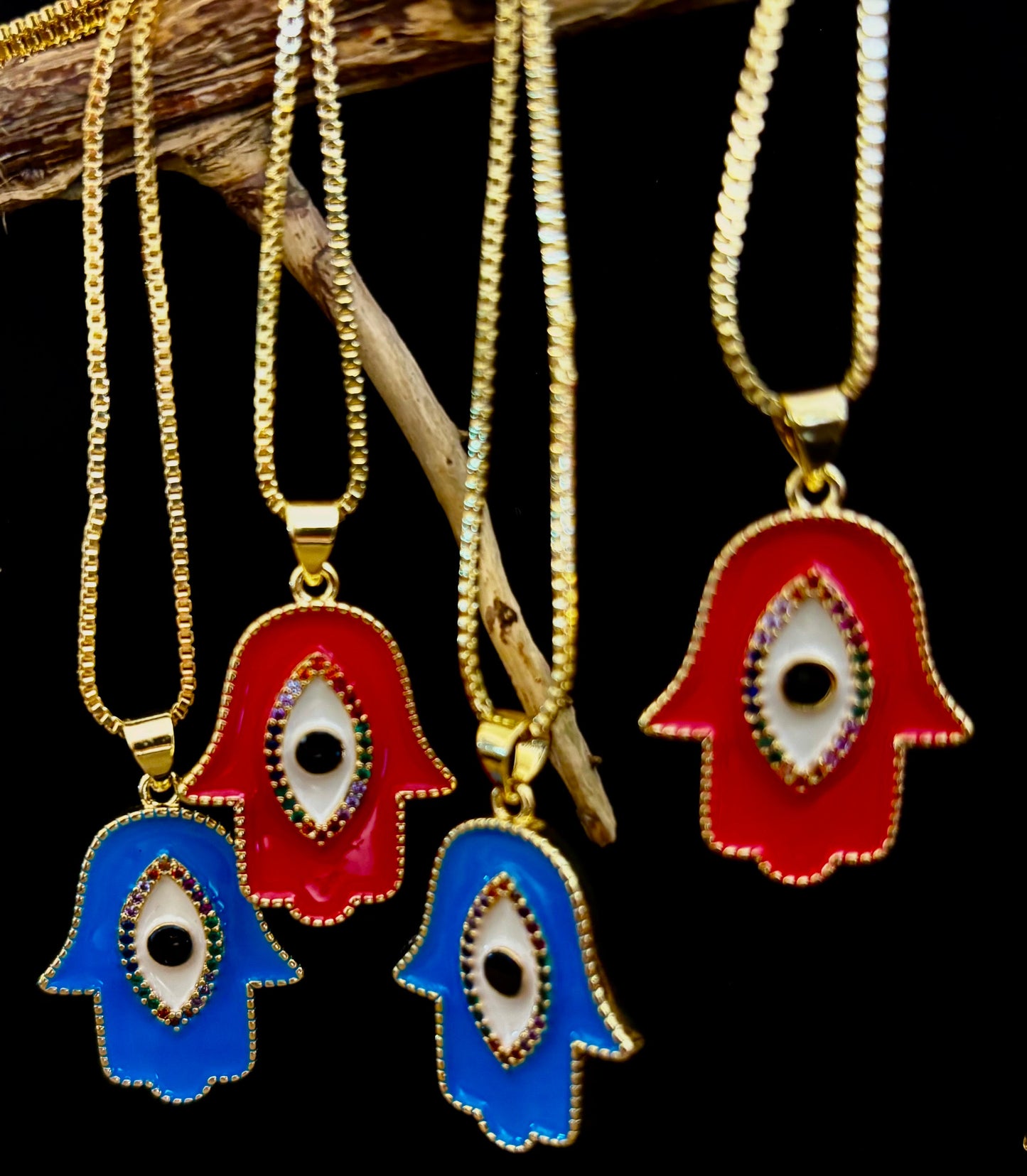 Collar de ojo turco – Hecho en Turquía (Rojo o azul)
