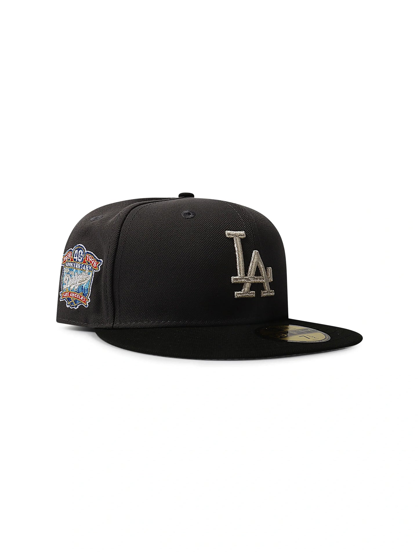 Gorra New Era 5950 Dodgers 40º Aniversario Parche - Carbón