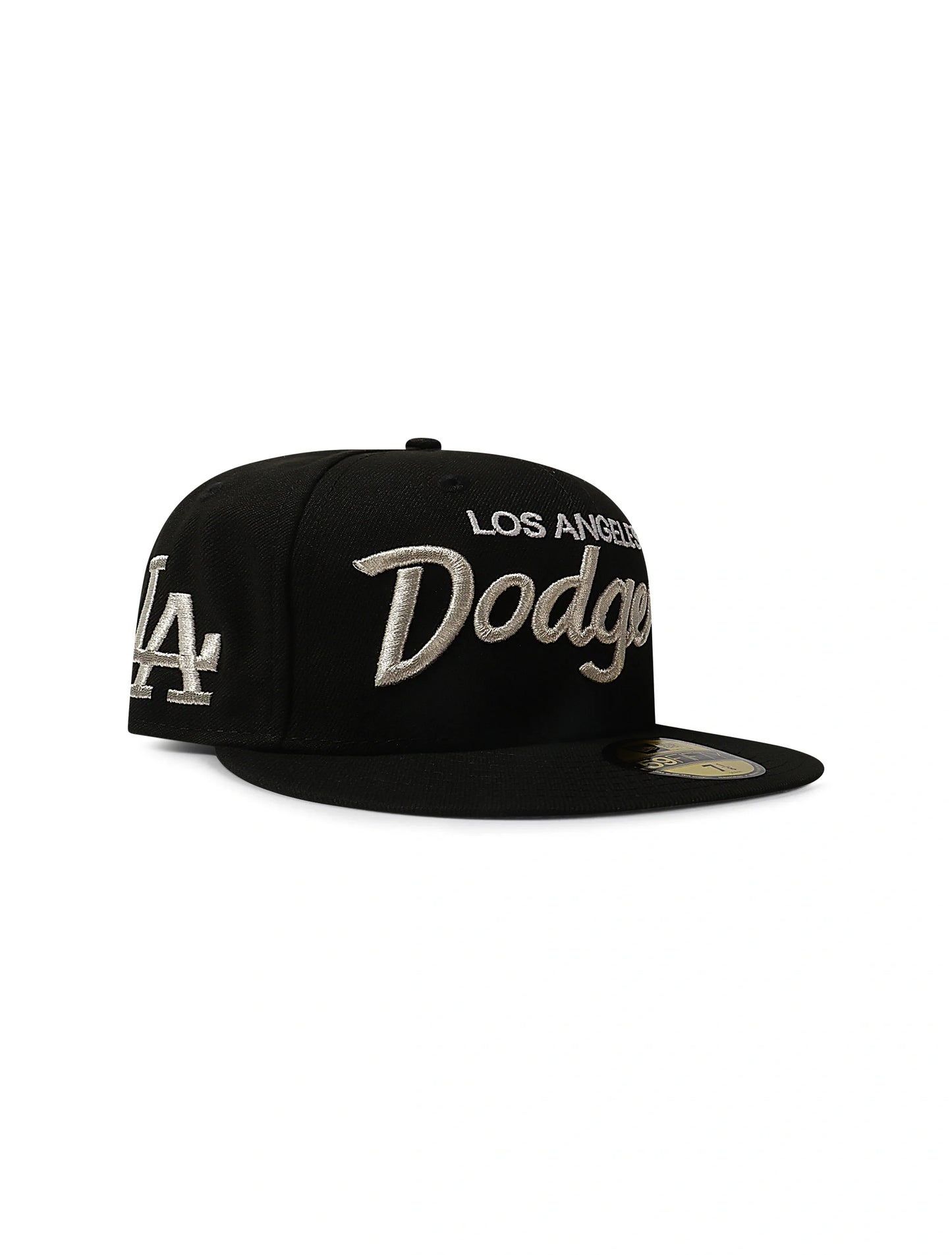 Gorra New Era 5950 Dodgers Side LA Metallic Script - Negro/Plata