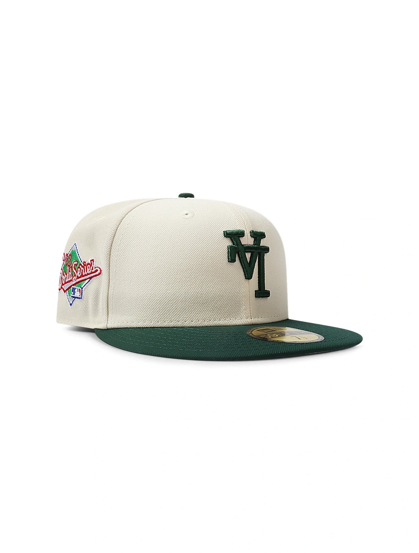 Gorra New Era 5950 Dodgers LA Invertida Serie Mundial - Cromo/Verde
