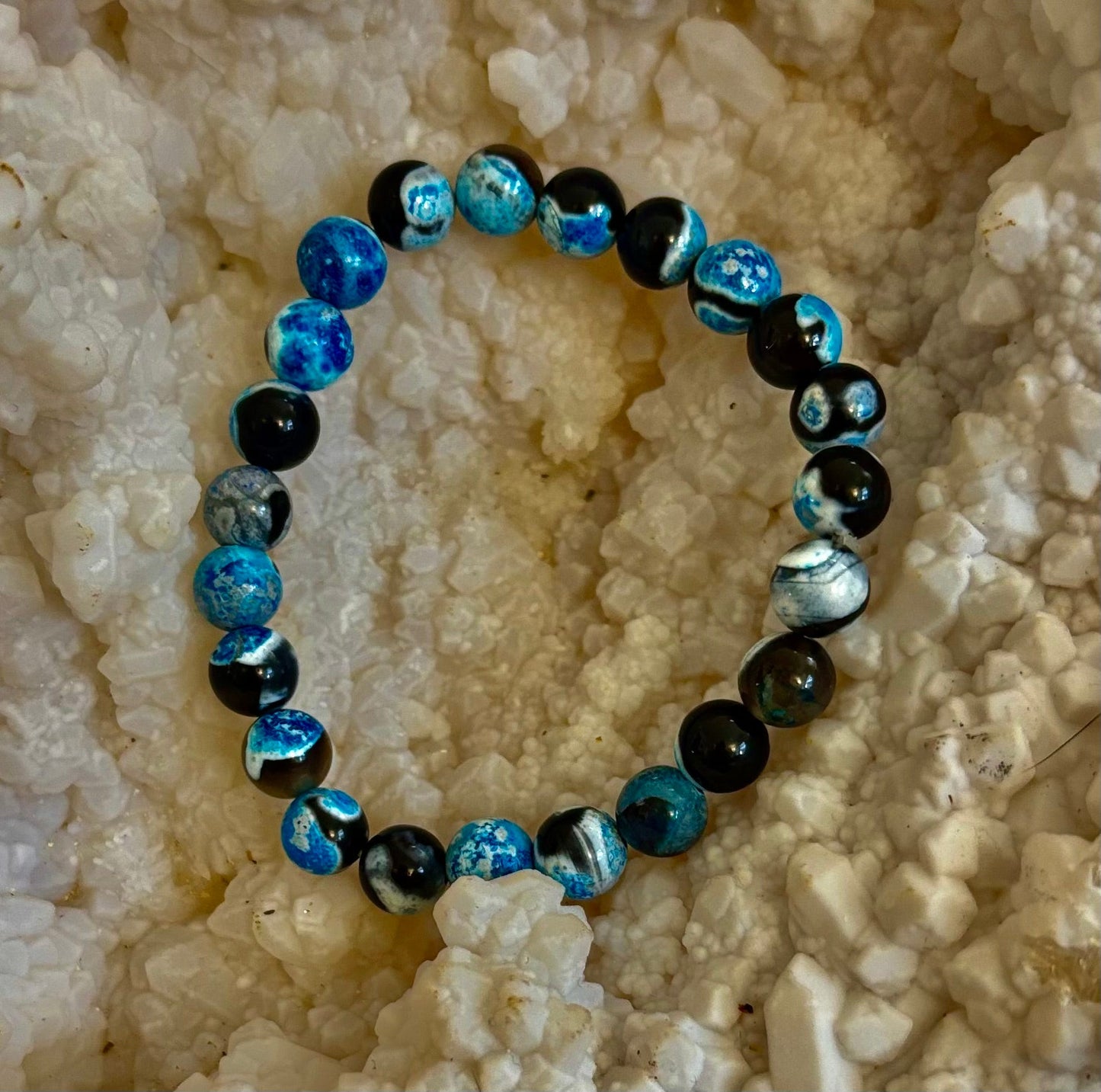 Pulsera Memoria y Concentración | Pulsera Curativa de Piedra Azul Natural para Claridad y Calma