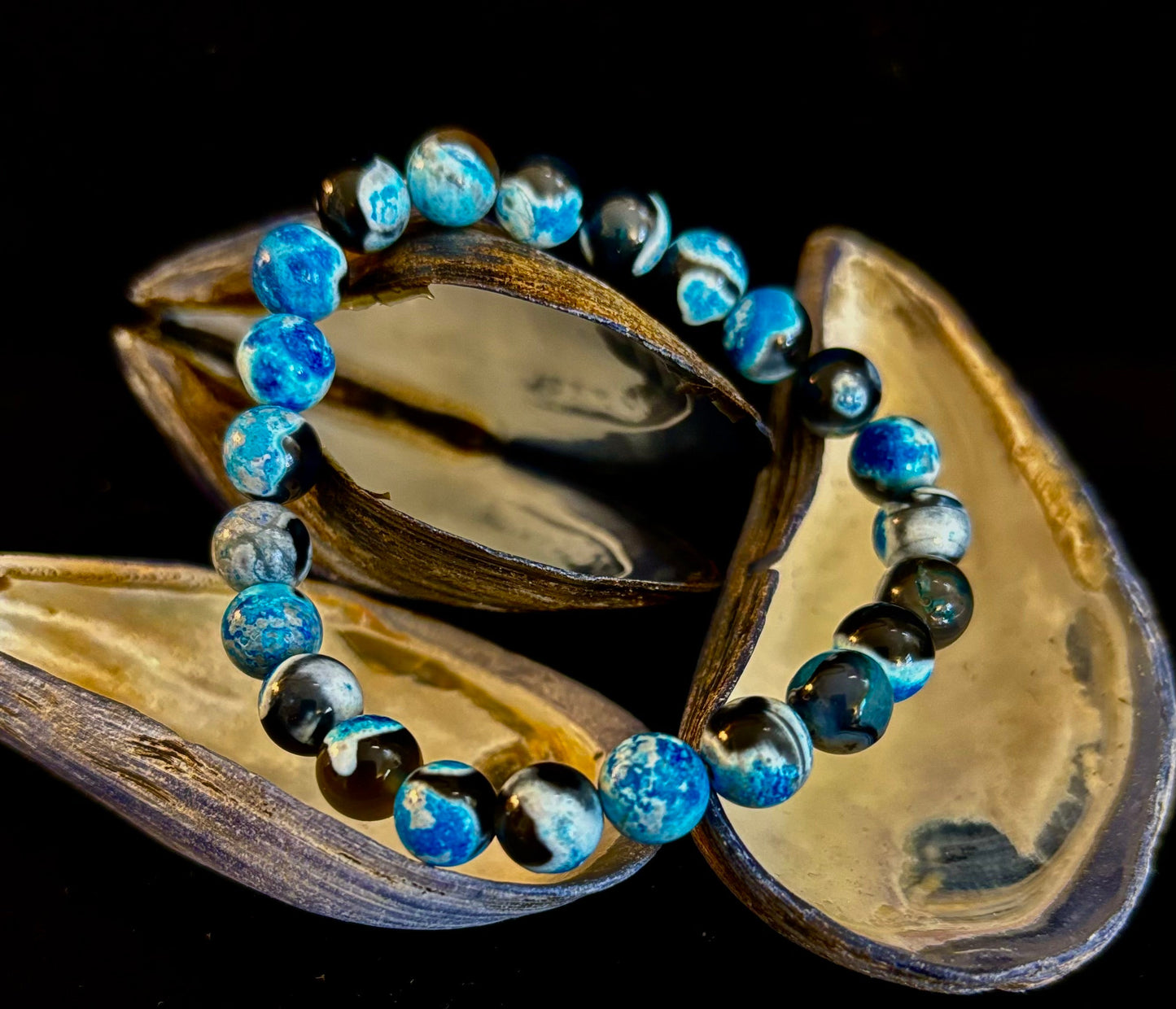 Pulsera Memoria y Concentración | Pulsera Curativa de Piedra Azul Natural para Claridad y Calma