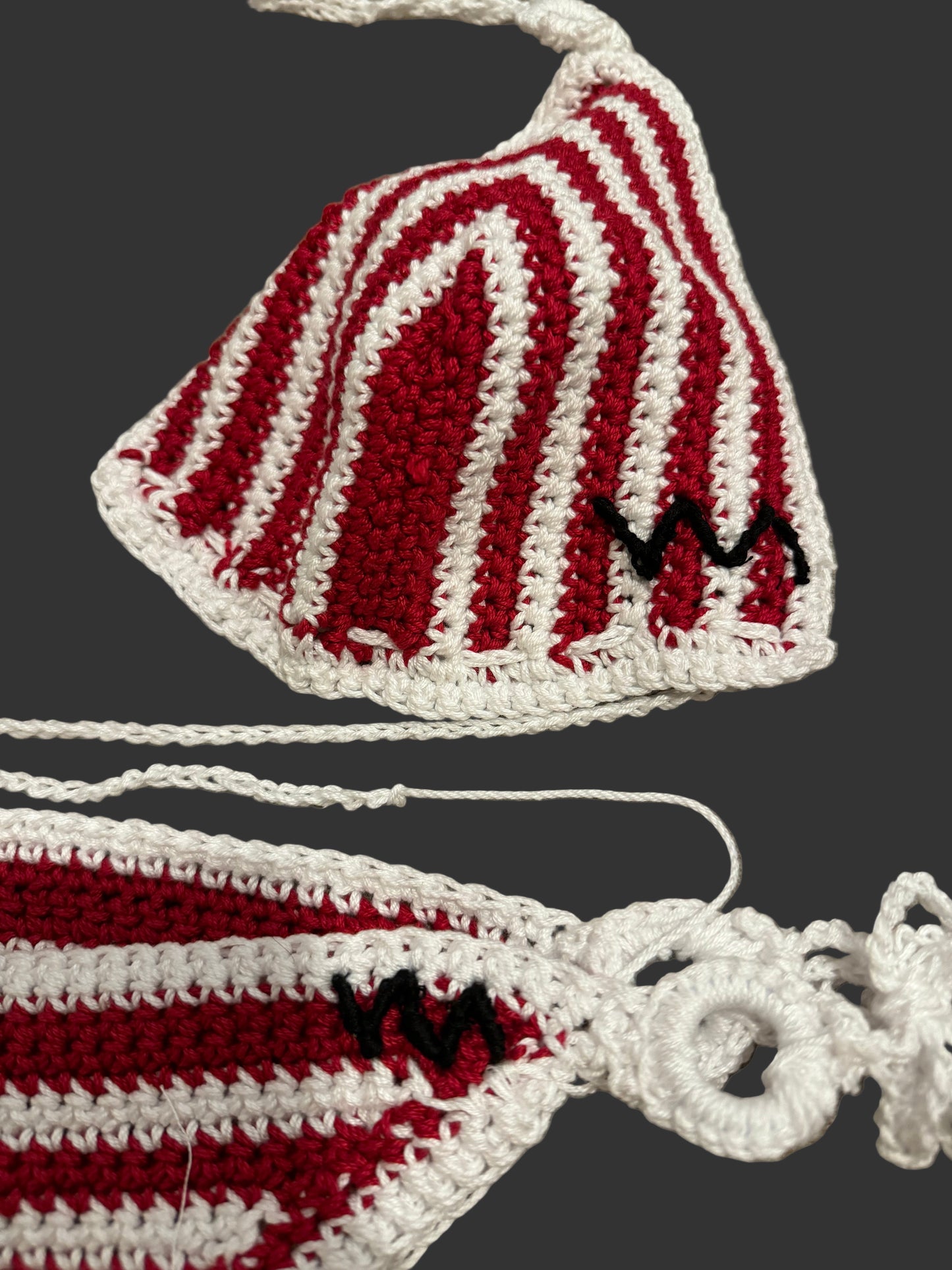 "CANDY CANE" CROTCHET BIKINI - WM QUEEN COLLECTION