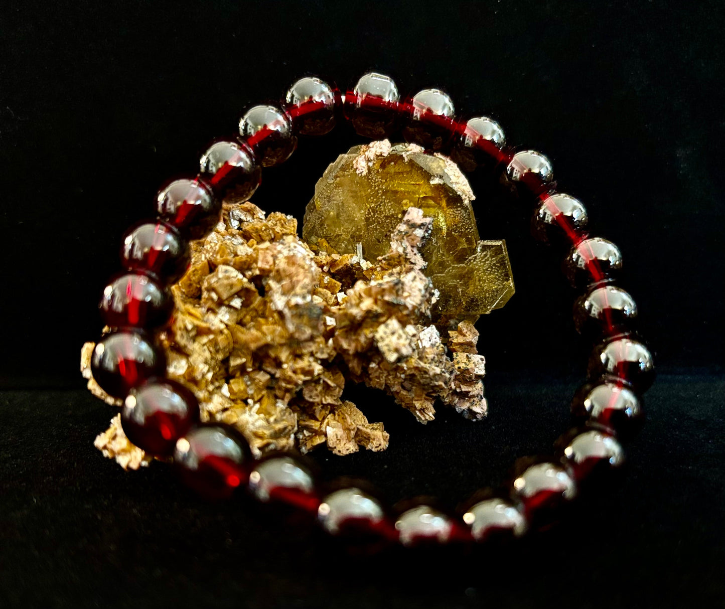 Pulsera de los Deseos de Granate – Cuentas de 8mm para la Pasión, la Protección y la Manifestación