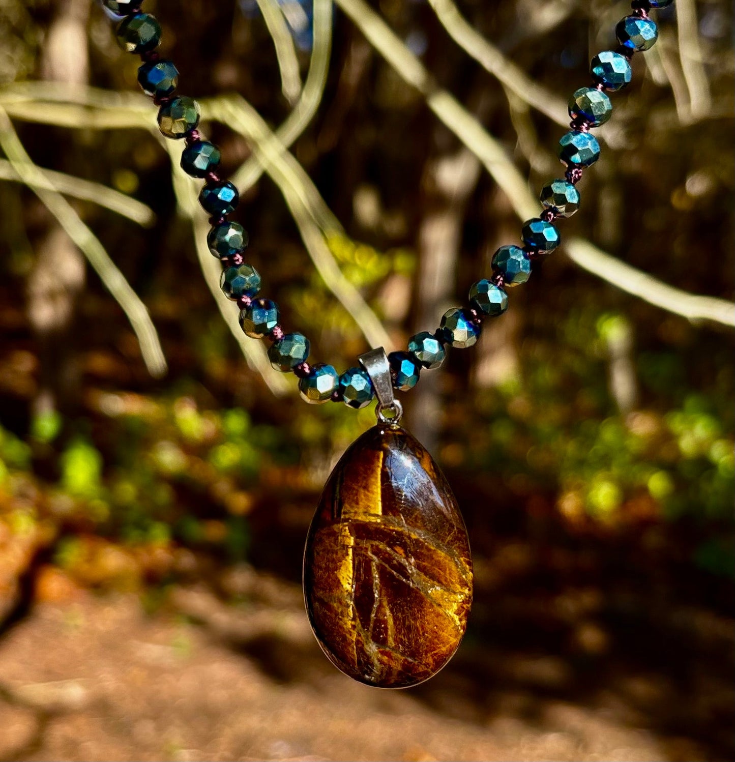 Collar llamativo Golden Glow | Joyas con colgante de cuentas atrevidas