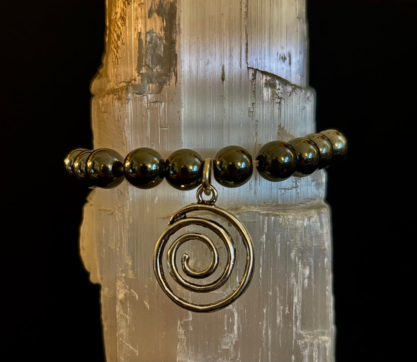 Colección de pulseras con dijes de piedra natural 7 Maravillas | Cuentas de gema curativa de 8 mm con dijes de plata (Muñecas Pequeñas a Medianas)