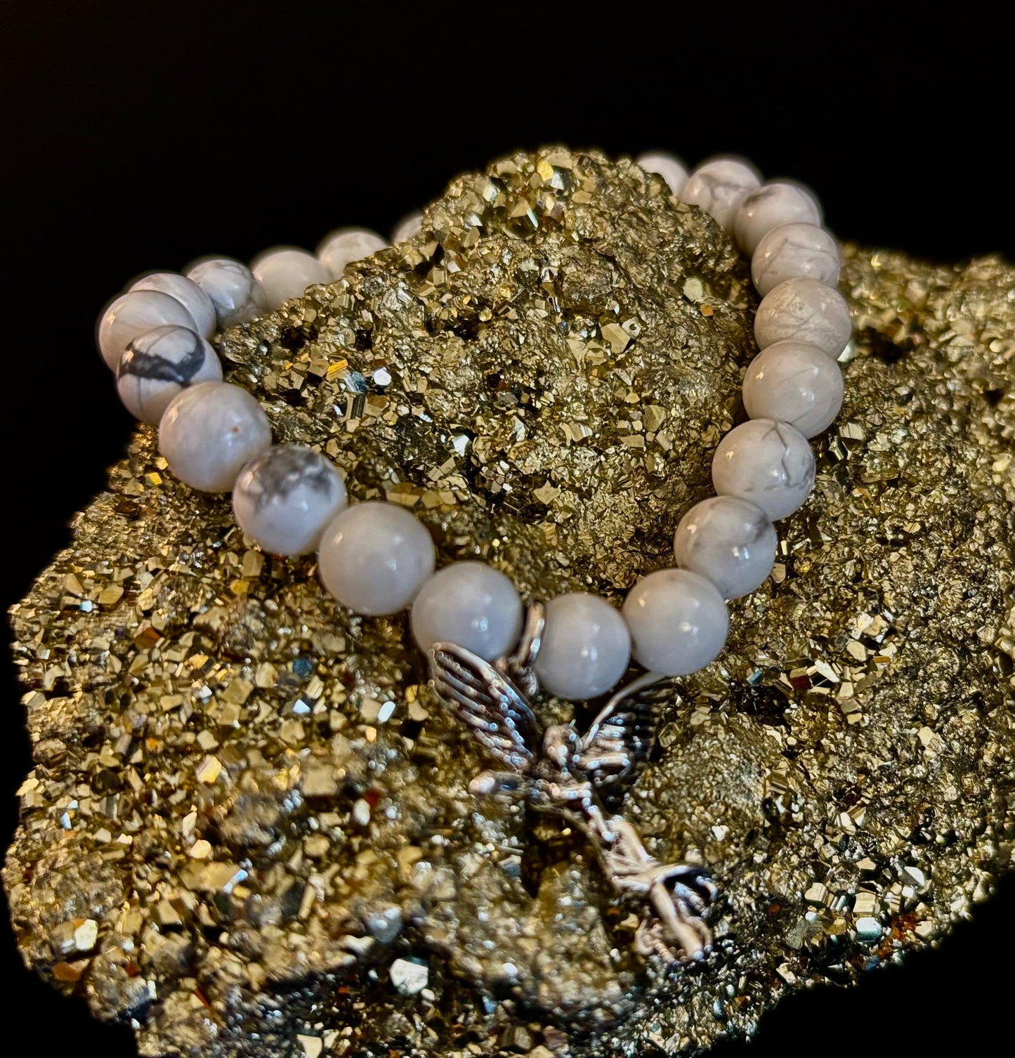 Colección de pulseras con dijes de piedra natural 7 Maravillas | Cuentas de gema curativa de 8 mm con dijes de plata (Muñecas Pequeñas a Medianas)