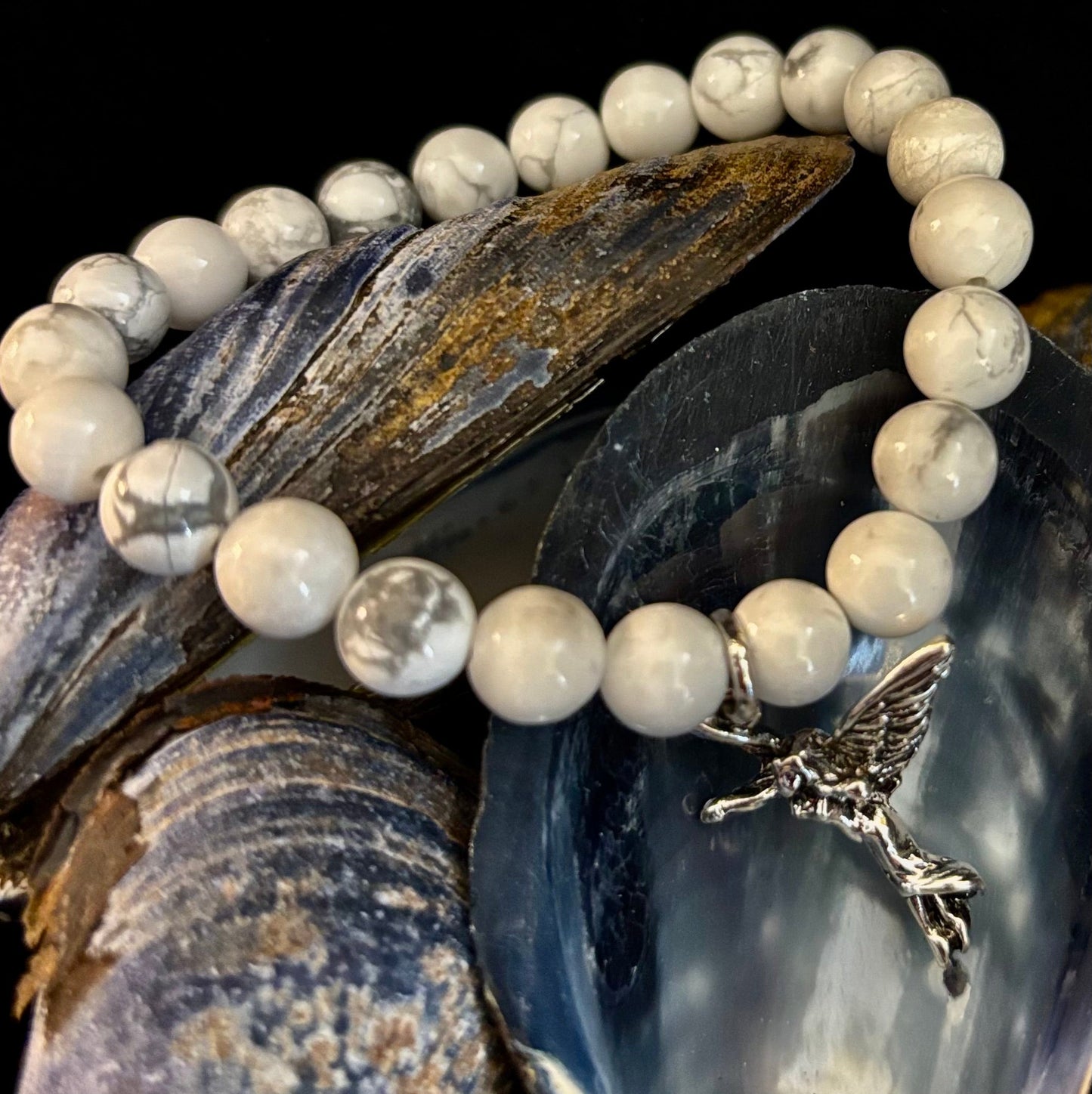 Colección de pulseras con dijes de piedra natural 7 Maravillas | Cuentas de gema curativa de 8 mm con dijes de plata (Muñecas Pequeñas a Medianas)