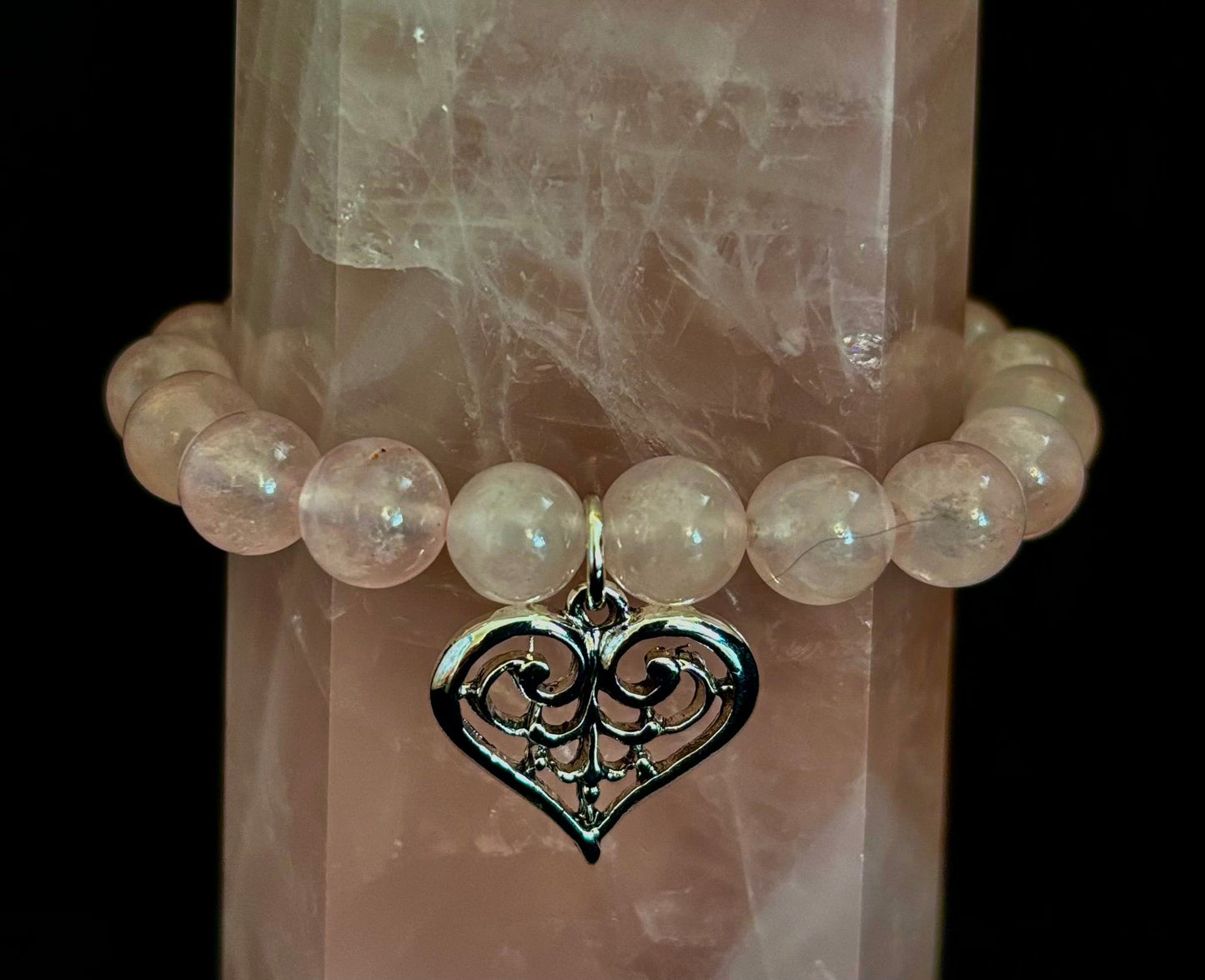 Colección de pulseras con dijes de piedra natural 7 Maravillas | Cuentas de gema curativa de 8 mm con dijes de plata (Muñecas Pequeñas a Medianas)
