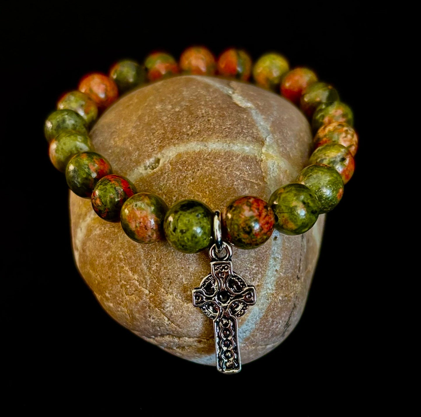 Colección de pulseras con dijes de piedra natural 7 Maravillas | Cuentas de gema curativa de 8 mm con dijes de plata (Muñecas Pequeñas a Medianas)