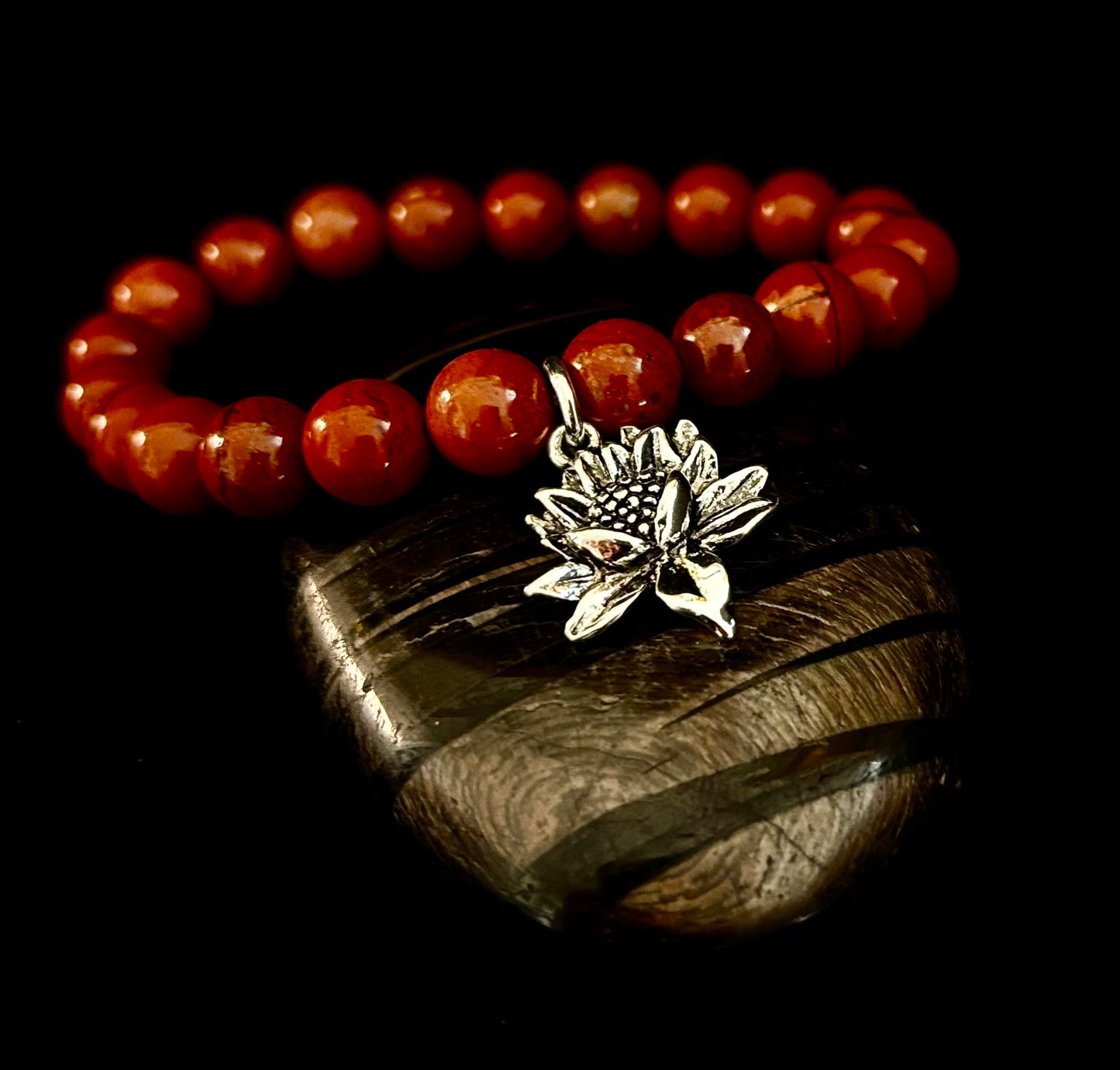 Colección de pulseras con dijes de piedra natural 7 Maravillas | Cuentas de gema curativa de 8 mm con dijes de plata (Muñecas Pequeñas a Medianas)