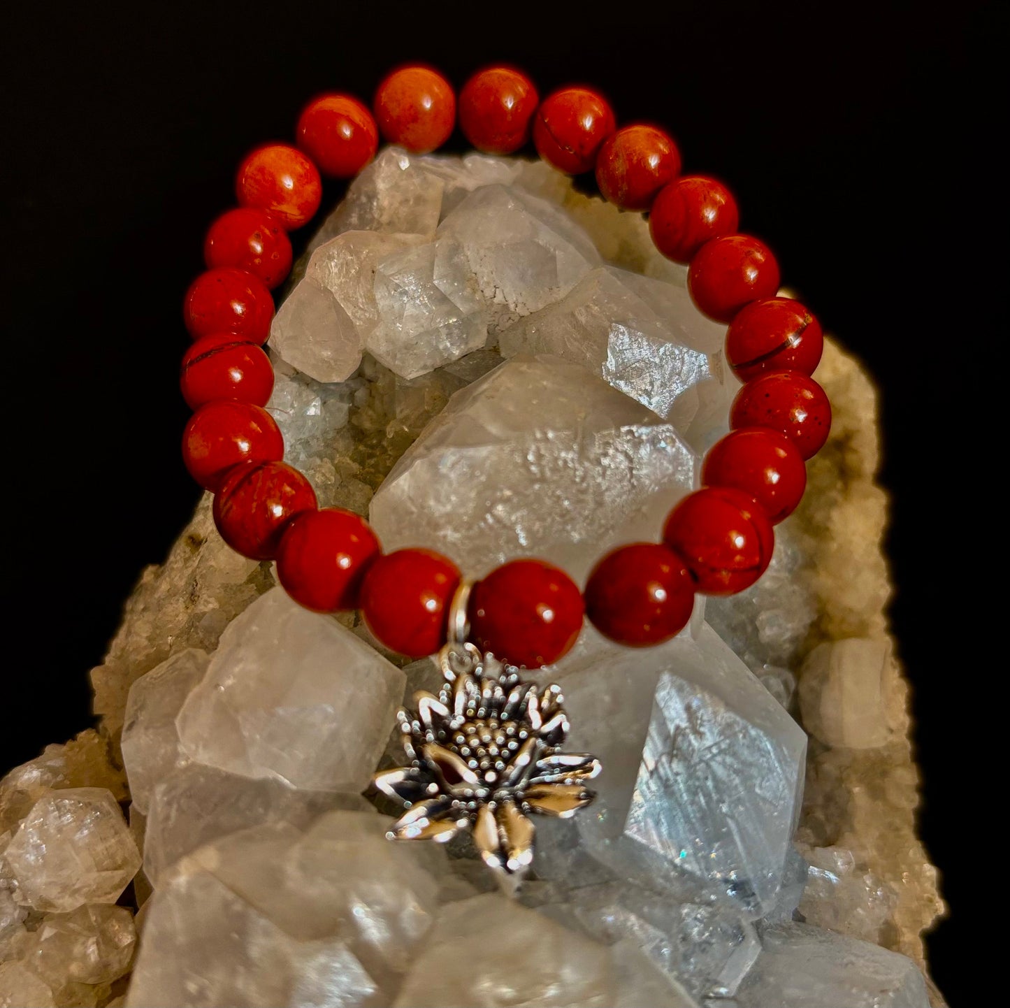 Colección de pulseras con dijes de piedra natural 7 Maravillas | Cuentas de gema curativa de 8 mm con dijes de plata (Muñecas Pequeñas a Medianas)