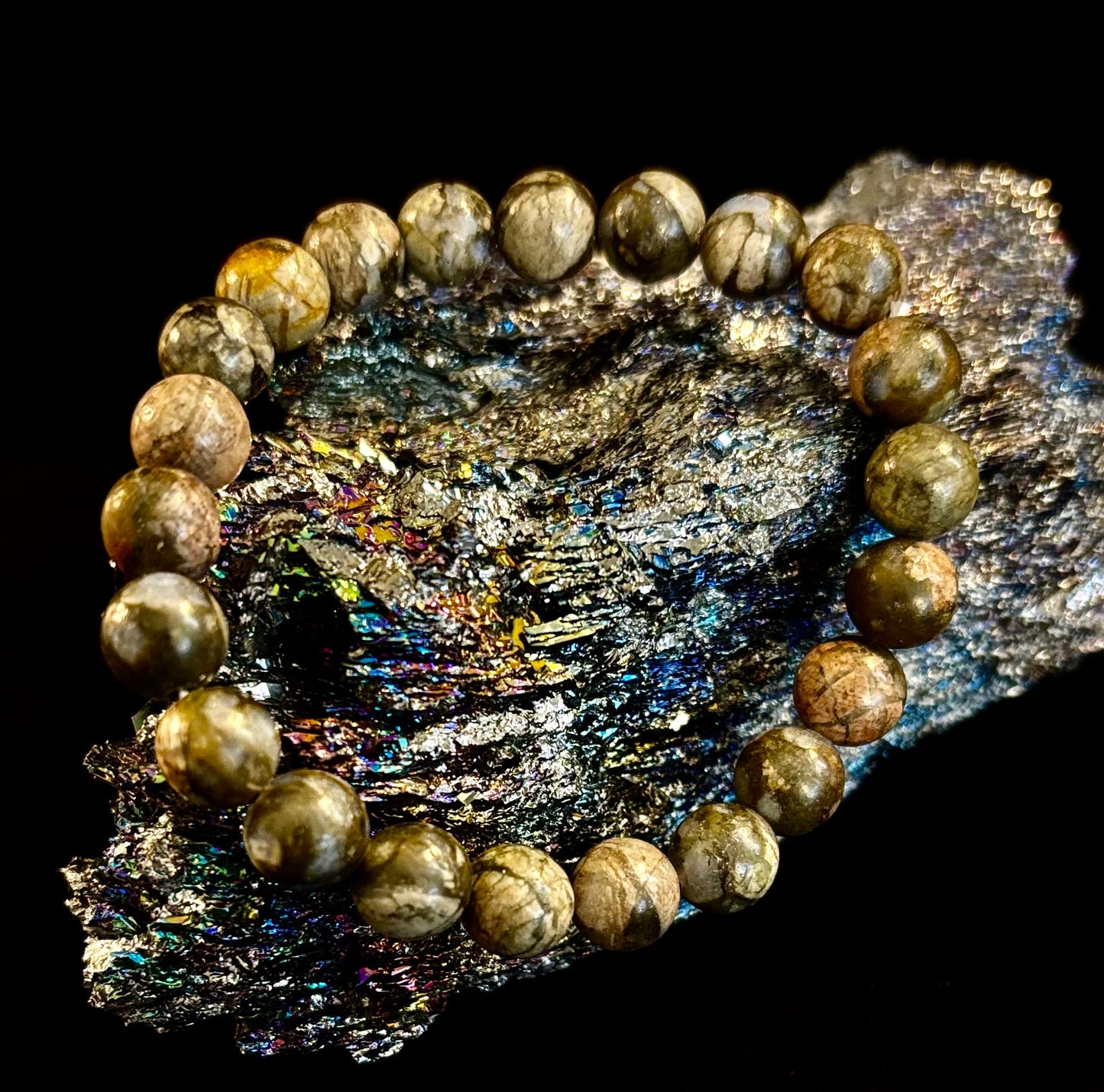 Pulsera de Piedra Natural Que Sera Sera | Cuentas de 8 mm para Muñecas Pequeñas a Medianas