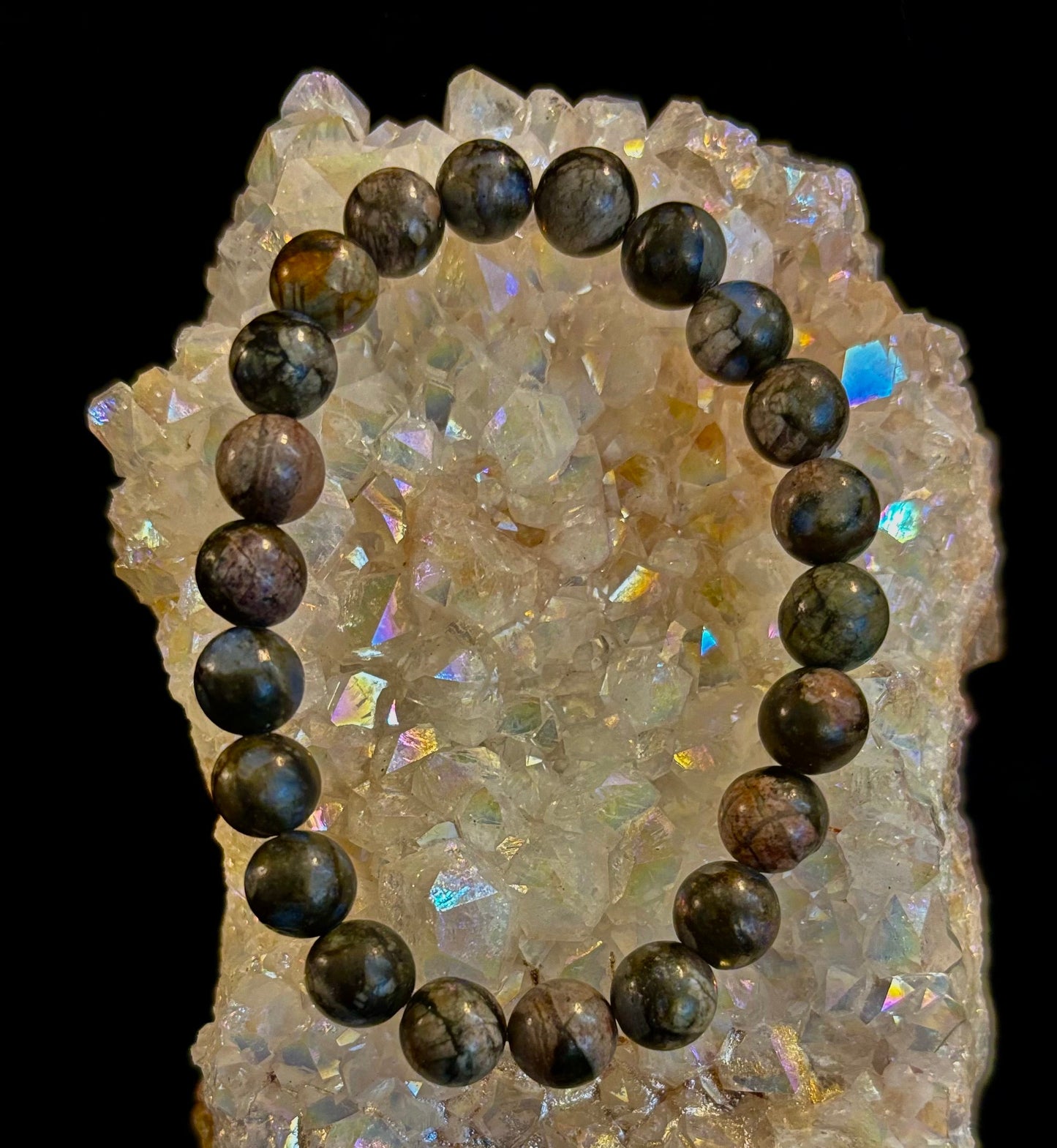 Pulsera de Piedra Natural Que Sera Sera | Cuentas de 8 mm para Muñecas Pequeñas a Medianas