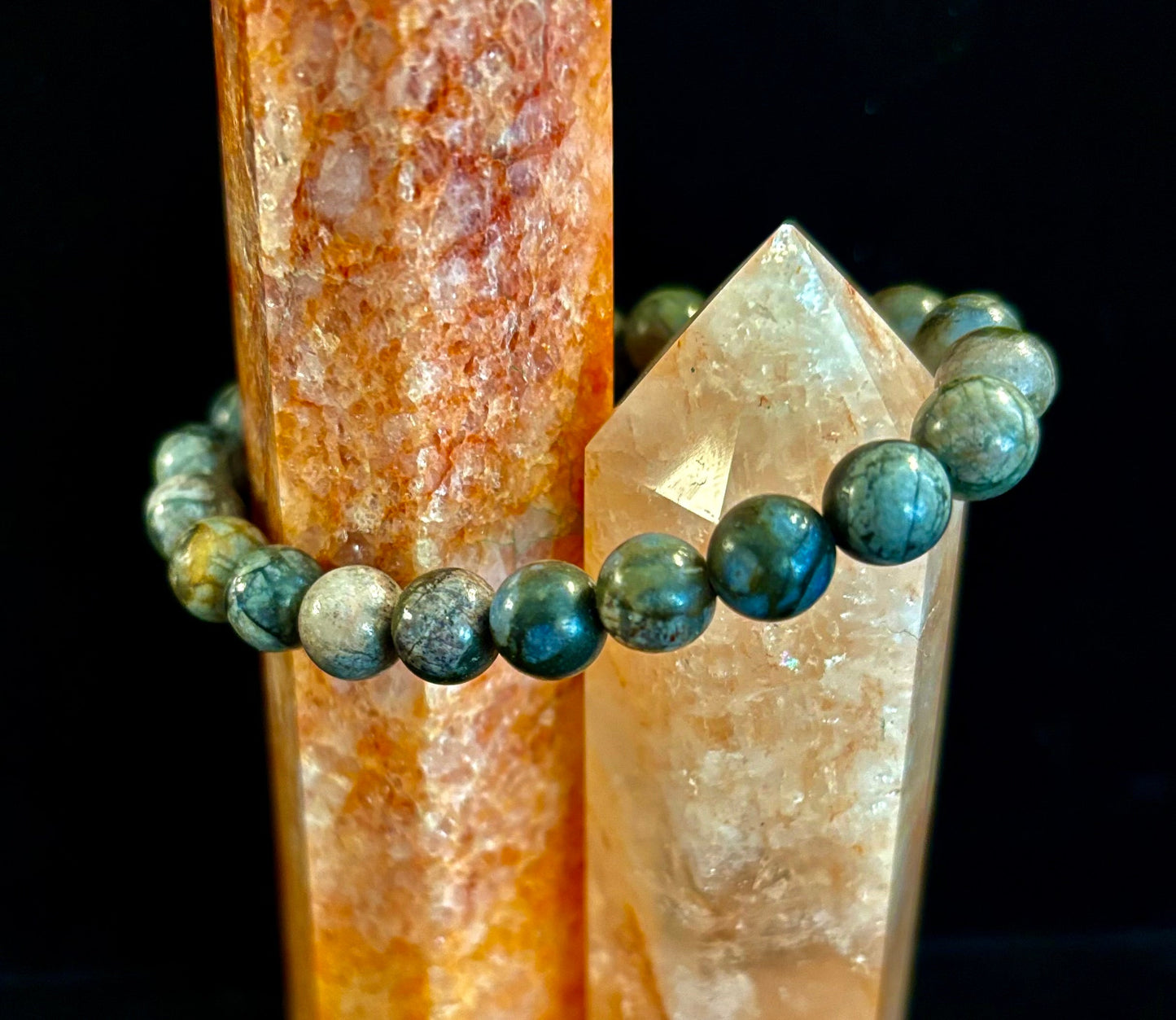 Pulsera de Piedra Natural Que Sera Sera | Cuentas de 8 mm para Muñecas Pequeñas a Medianas