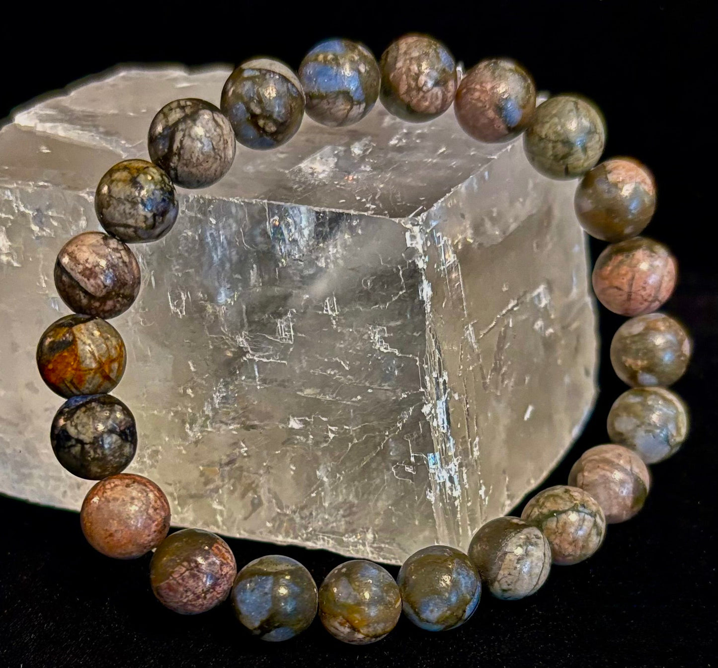 Pulsera de Piedra Natural Que Sera Sera | Cuentas de 8 mm para Muñecas Pequeñas a Medianas